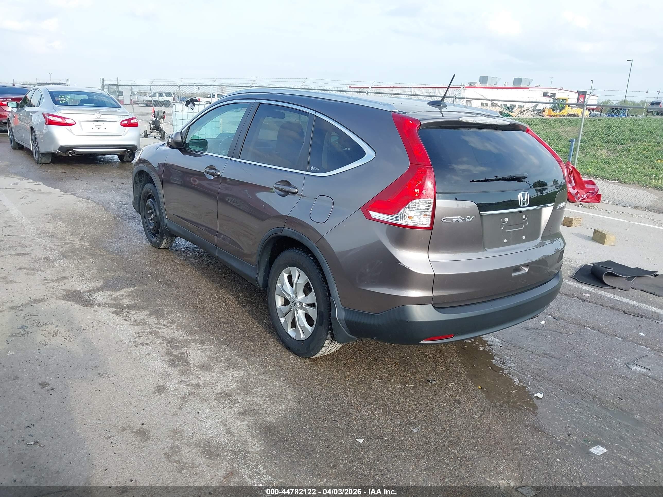 2012 Honda Cr-v Ex-l Gray vin: 5J6RM4H72CL000311