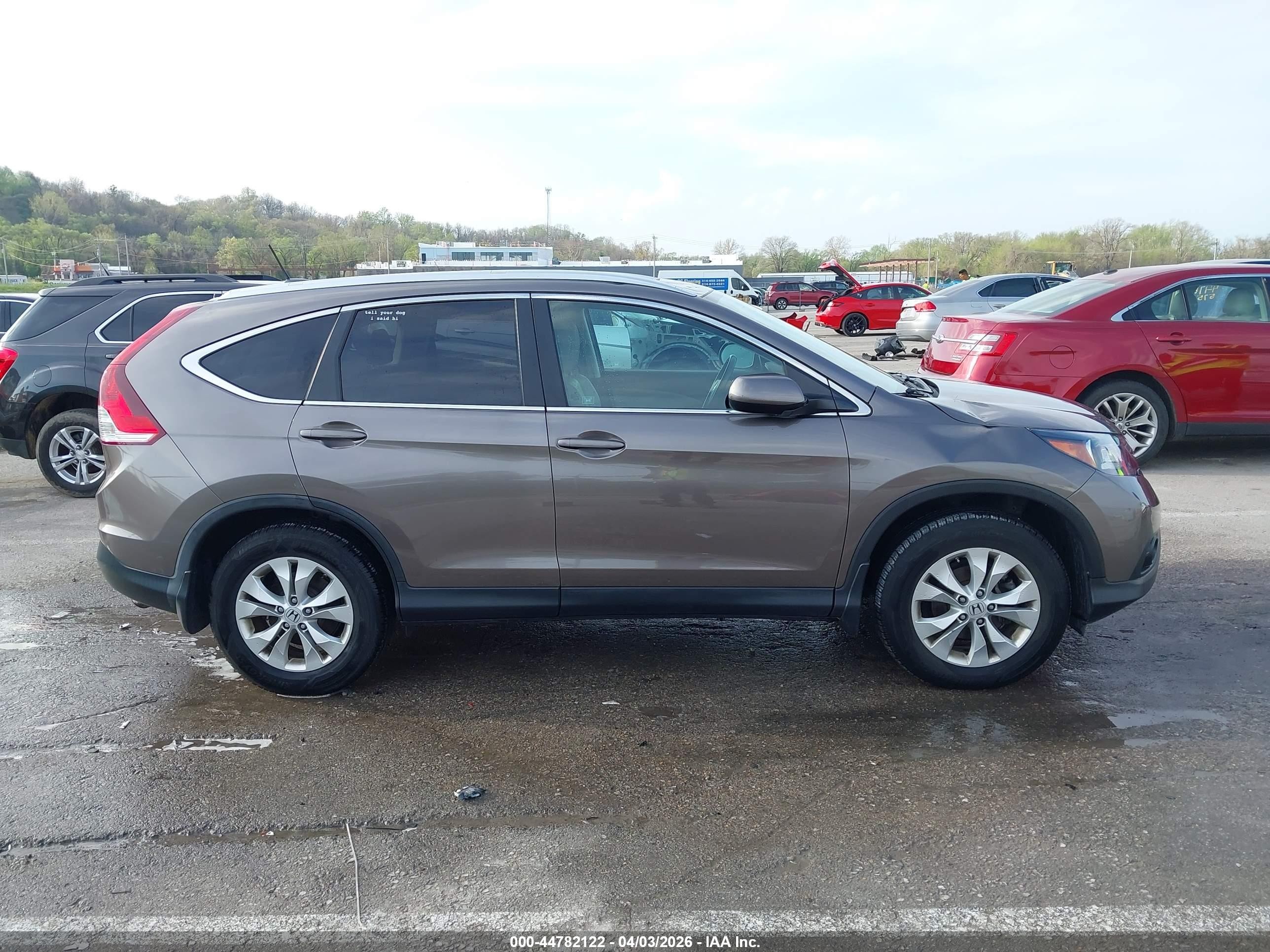 2012 Honda Cr-v Ex-l Gray vin: 5J6RM4H72CL000311