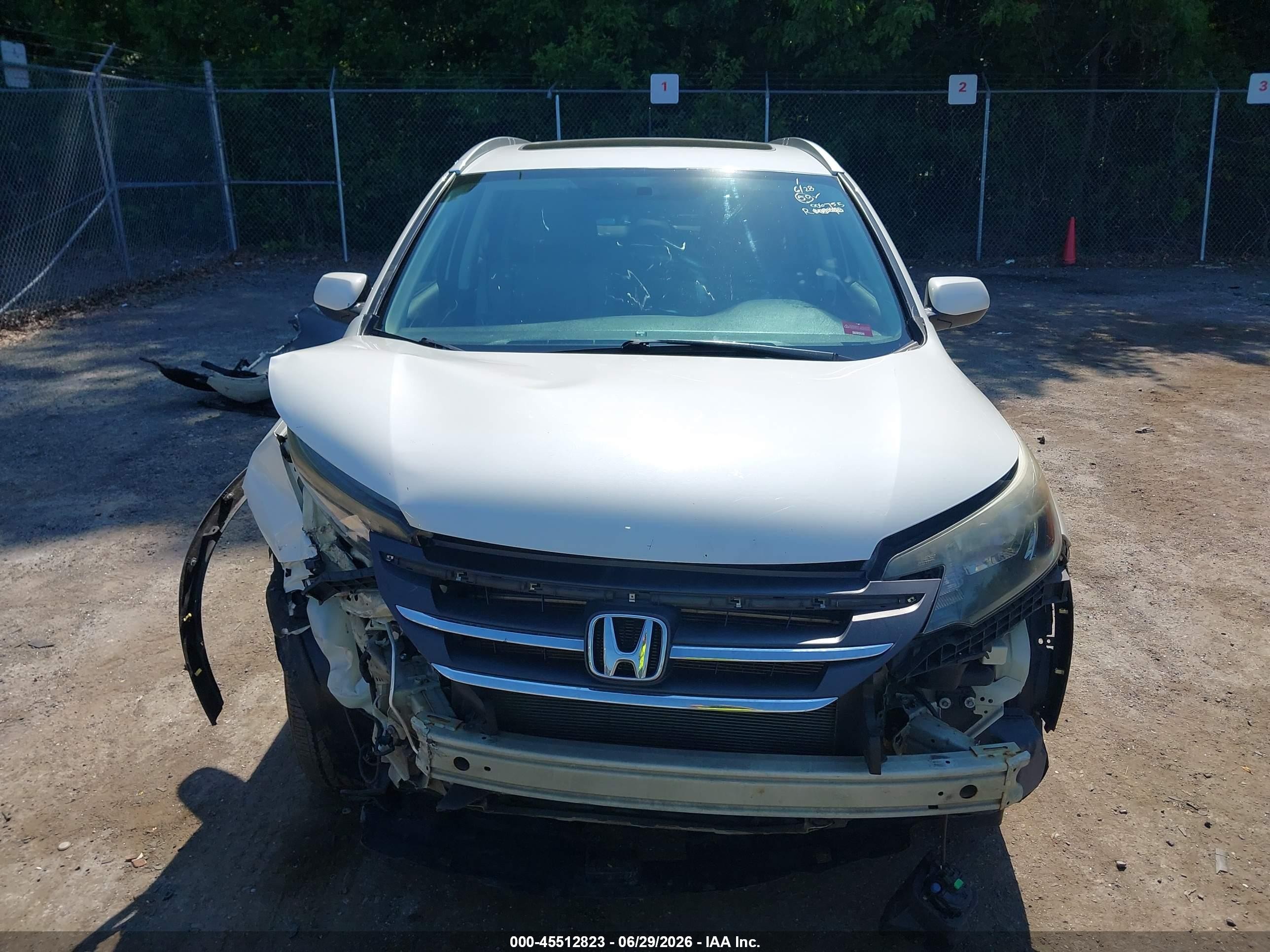 2012 Honda Cr-v Ex-l White vin: 5J6RM4H72CL006755