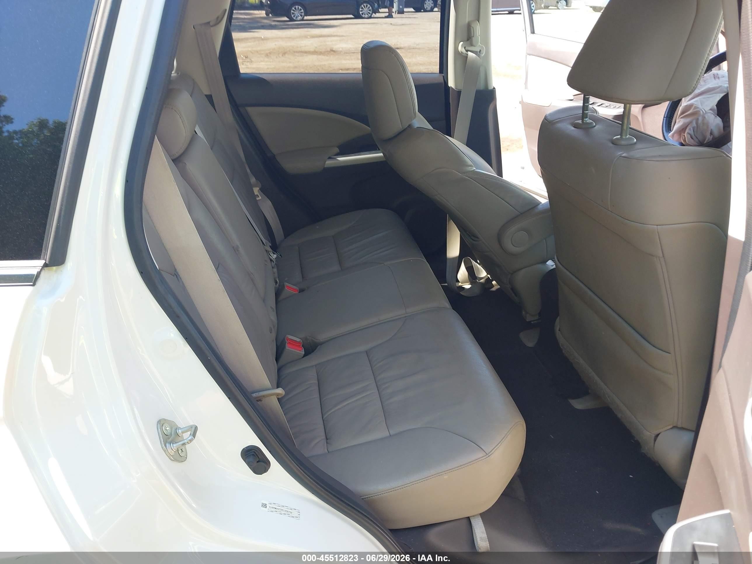 2012 Honda Cr-v Ex-l White vin: 5J6RM4H72CL006755