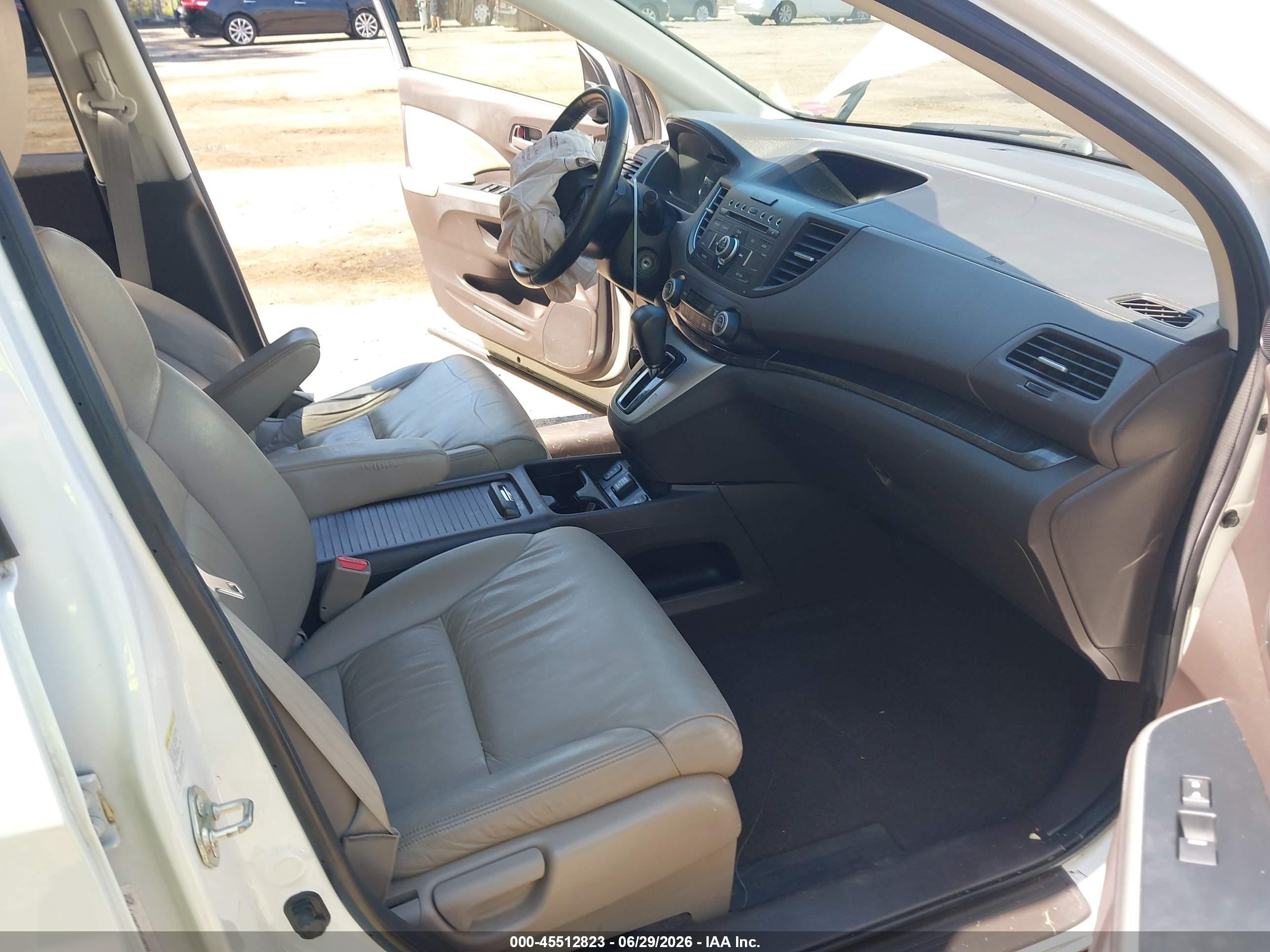 2012 Honda Cr-v Ex-l White vin: 5J6RM4H72CL006755