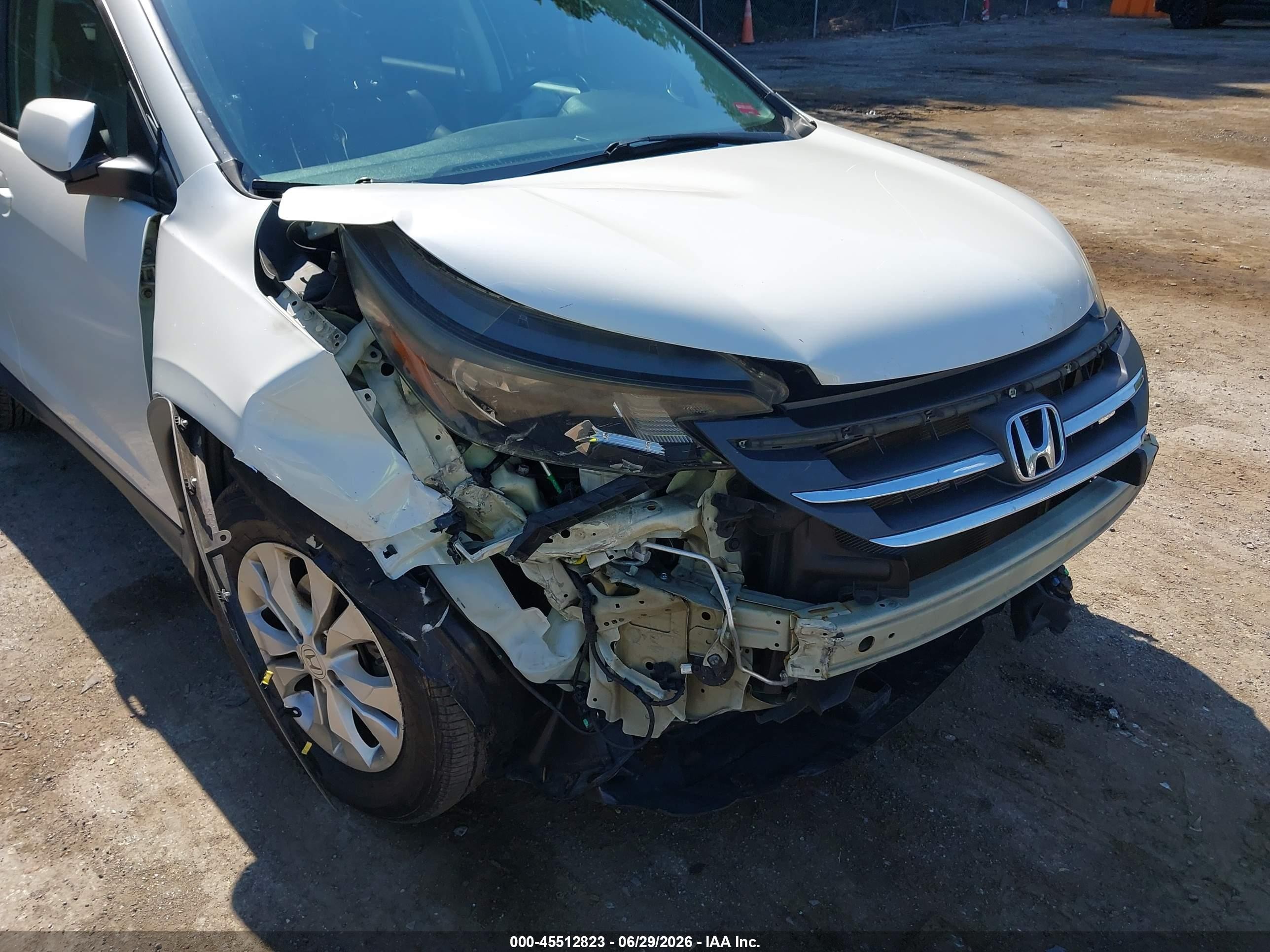 2012 Honda Cr-v Ex-l White vin: 5J6RM4H72CL006755