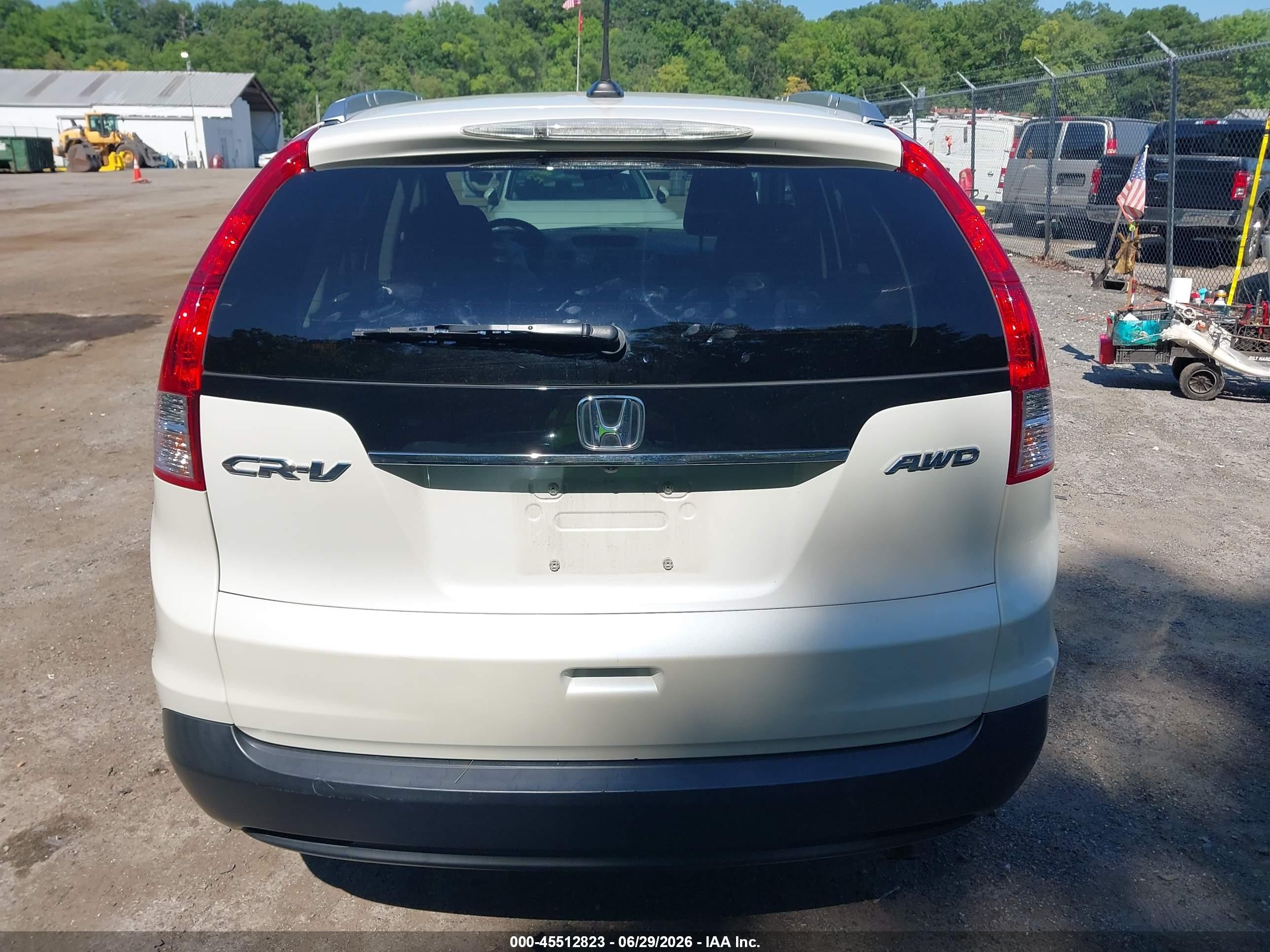 2012 Honda Cr-v Ex-l White vin: 5J6RM4H72CL006755