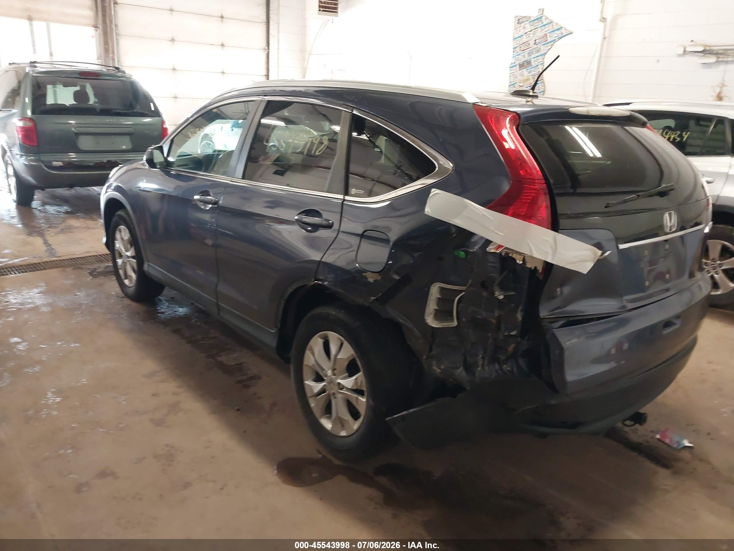2012 Honda Cr-v Ex-l Blue vin: 5J6RM4H72CL017304