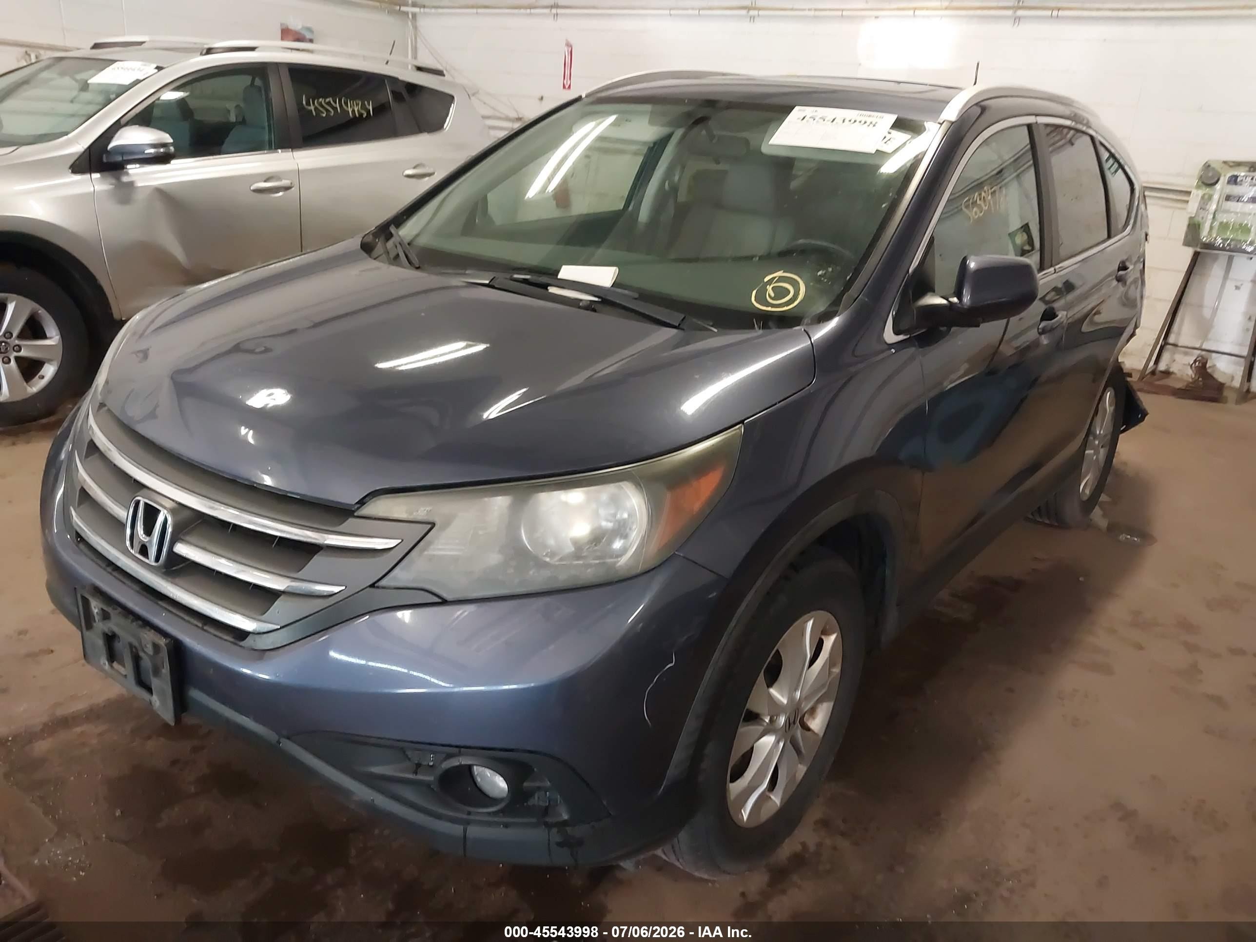 2012 Honda Cr-v Ex-l Blue vin: 5J6RM4H72CL017304