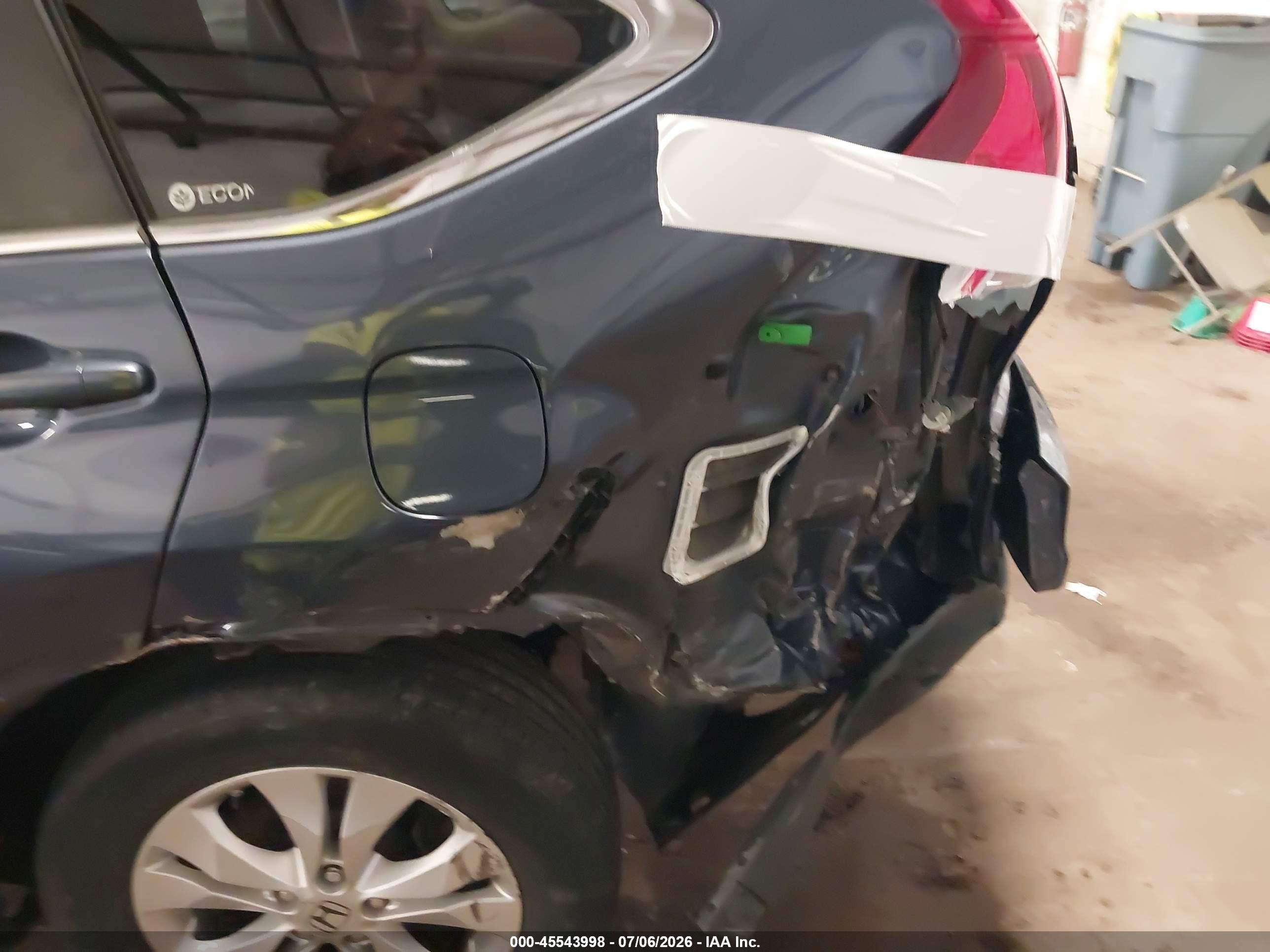 2012 Honda Cr-v Ex-l Blue vin: 5J6RM4H72CL017304