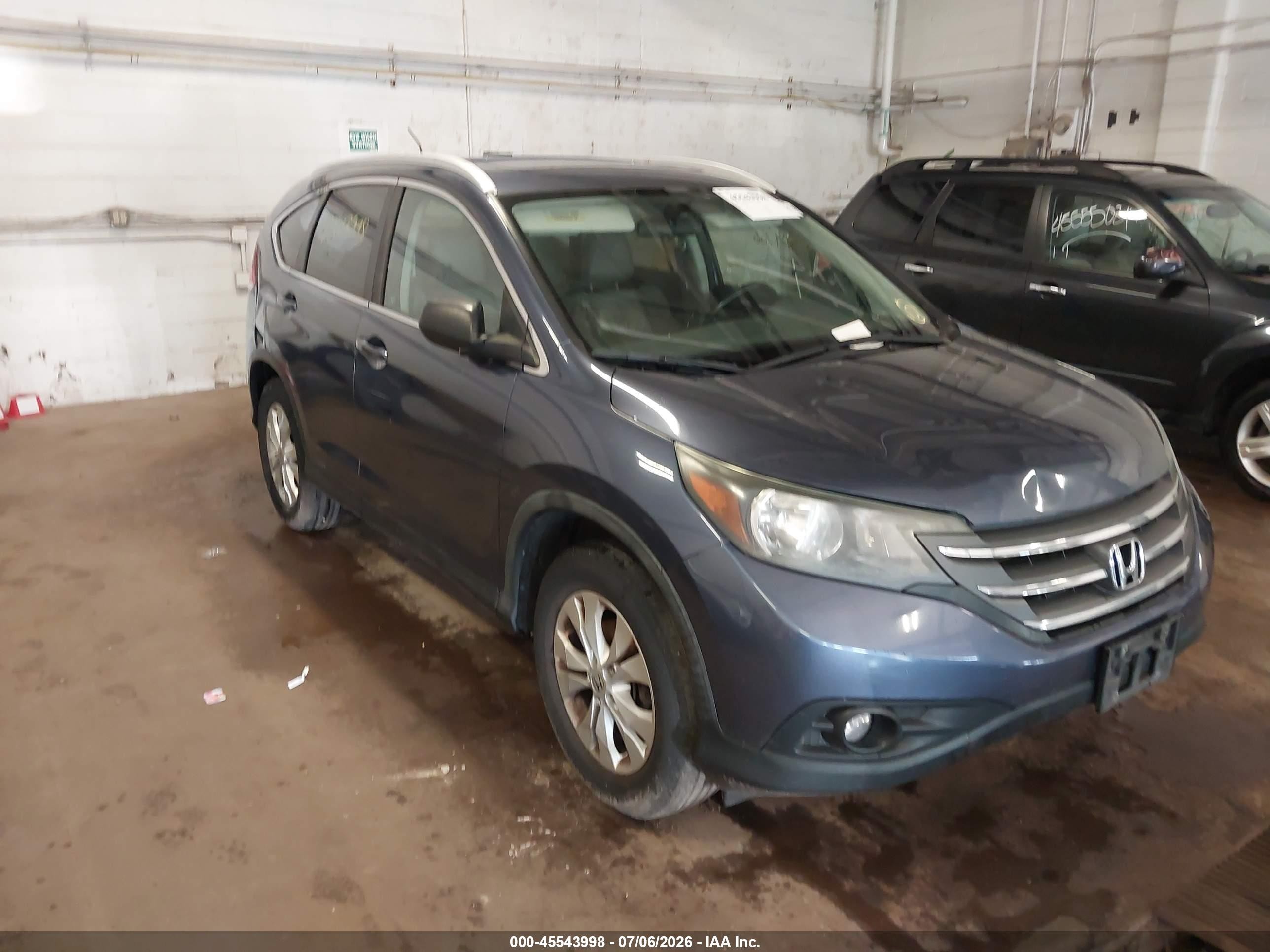 2012 Honda Cr-v Ex-l Blue vin: 5J6RM4H72CL017304