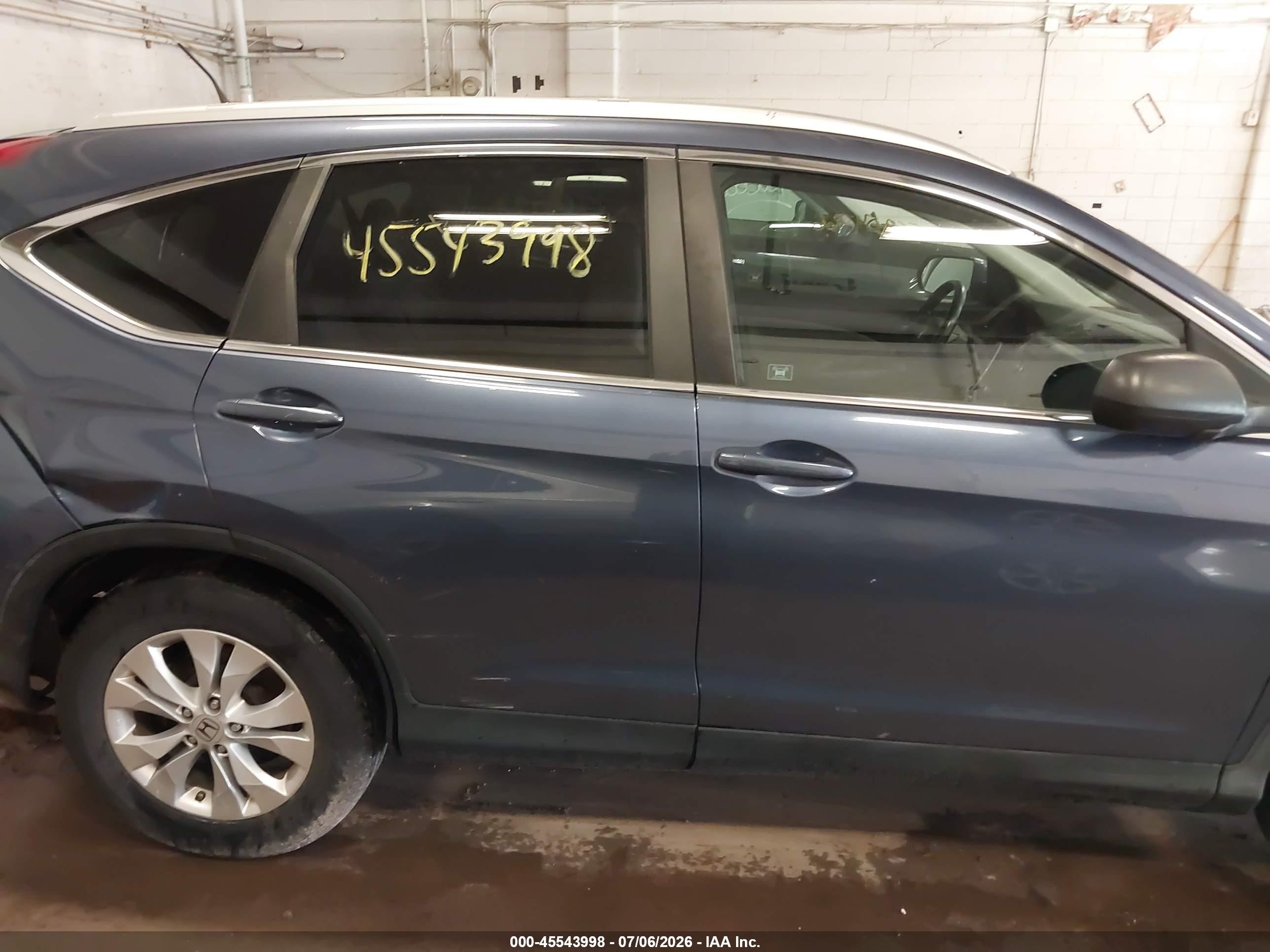 2012 Honda Cr-v Ex-l Blue vin: 5J6RM4H72CL017304
