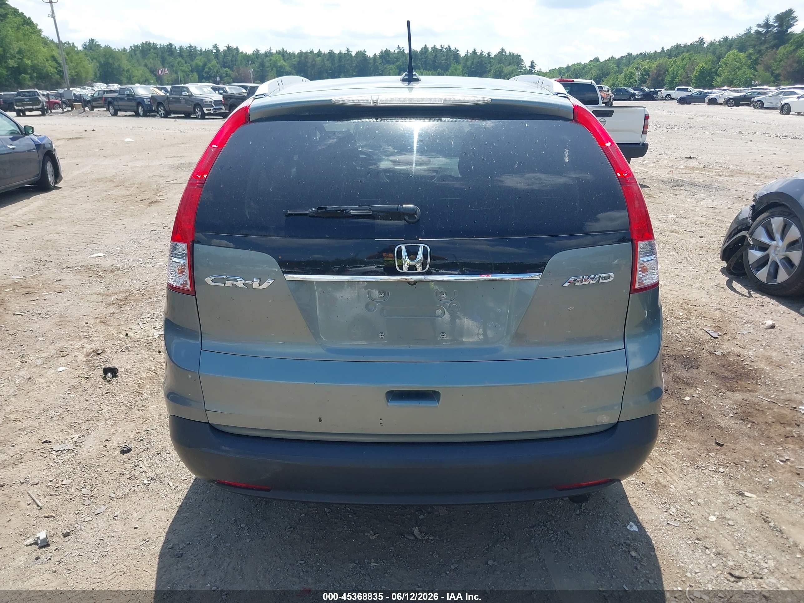 2012 Honda Cr-v Ex-l Turquoise vin: 5J6RM4H72CL019196