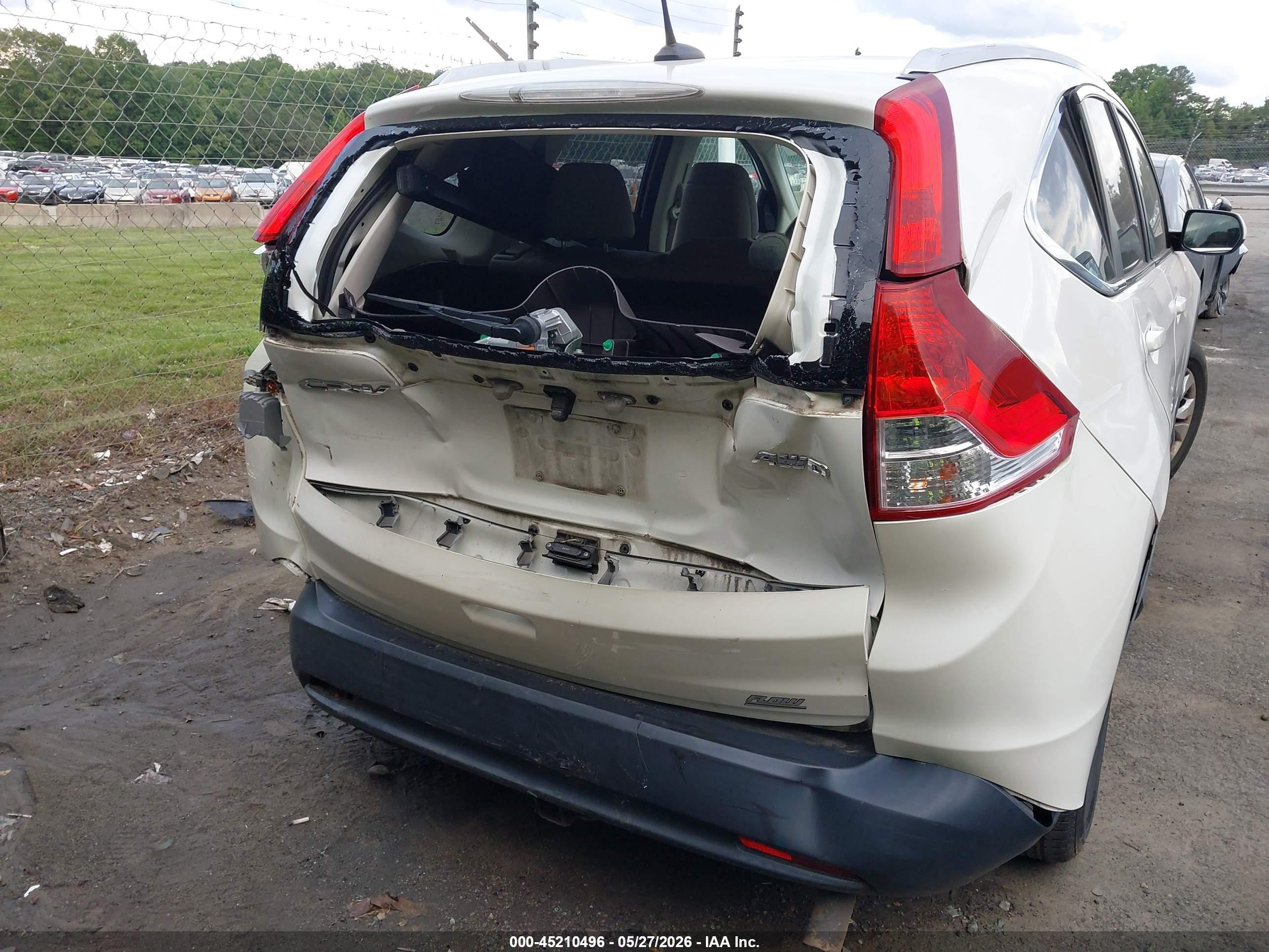 2012 Honda Cr-v Ex-l White vin: 5J6RM4H72CL040386