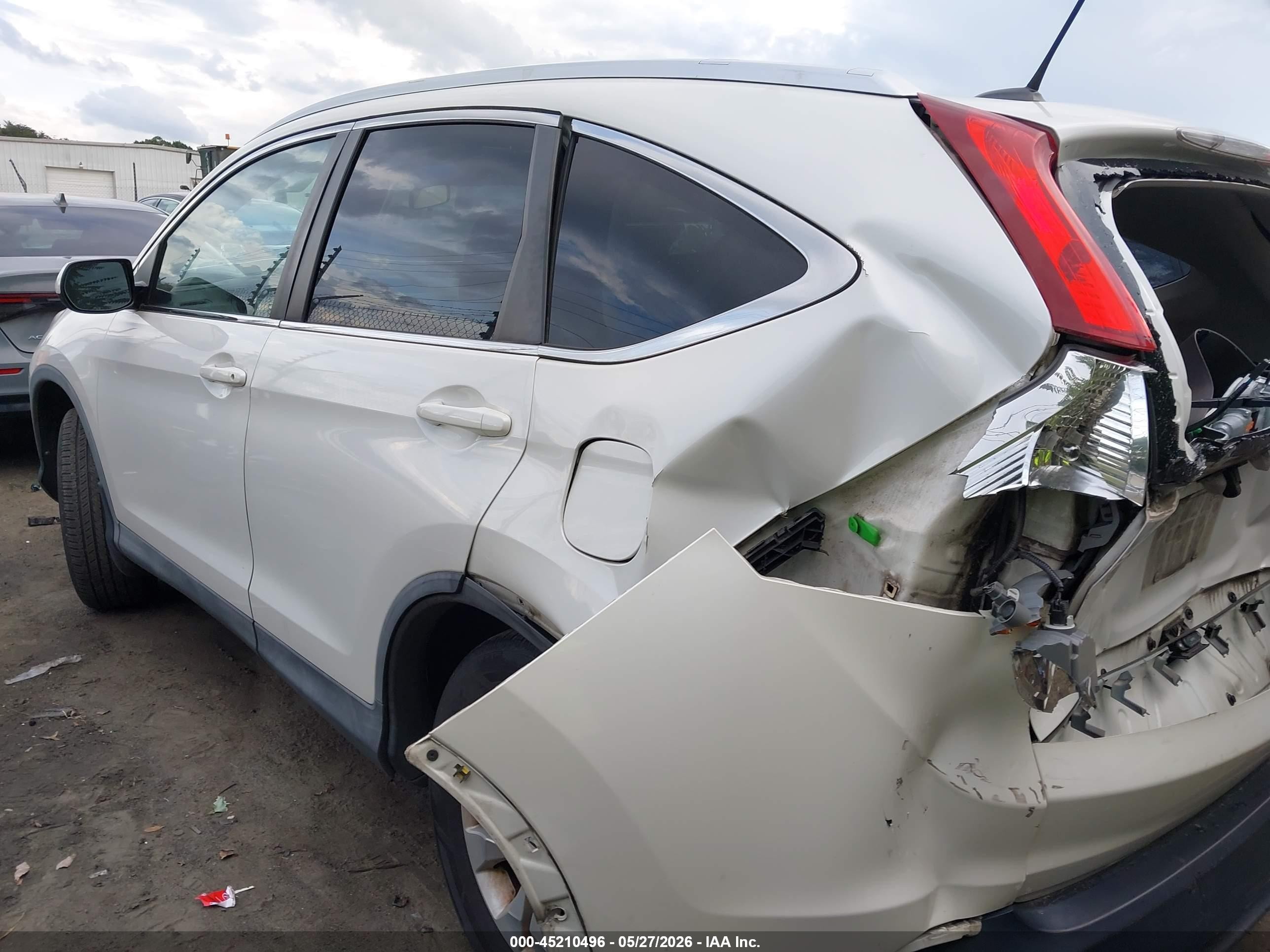 2012 Honda Cr-v Ex-l White vin: 5J6RM4H72CL040386