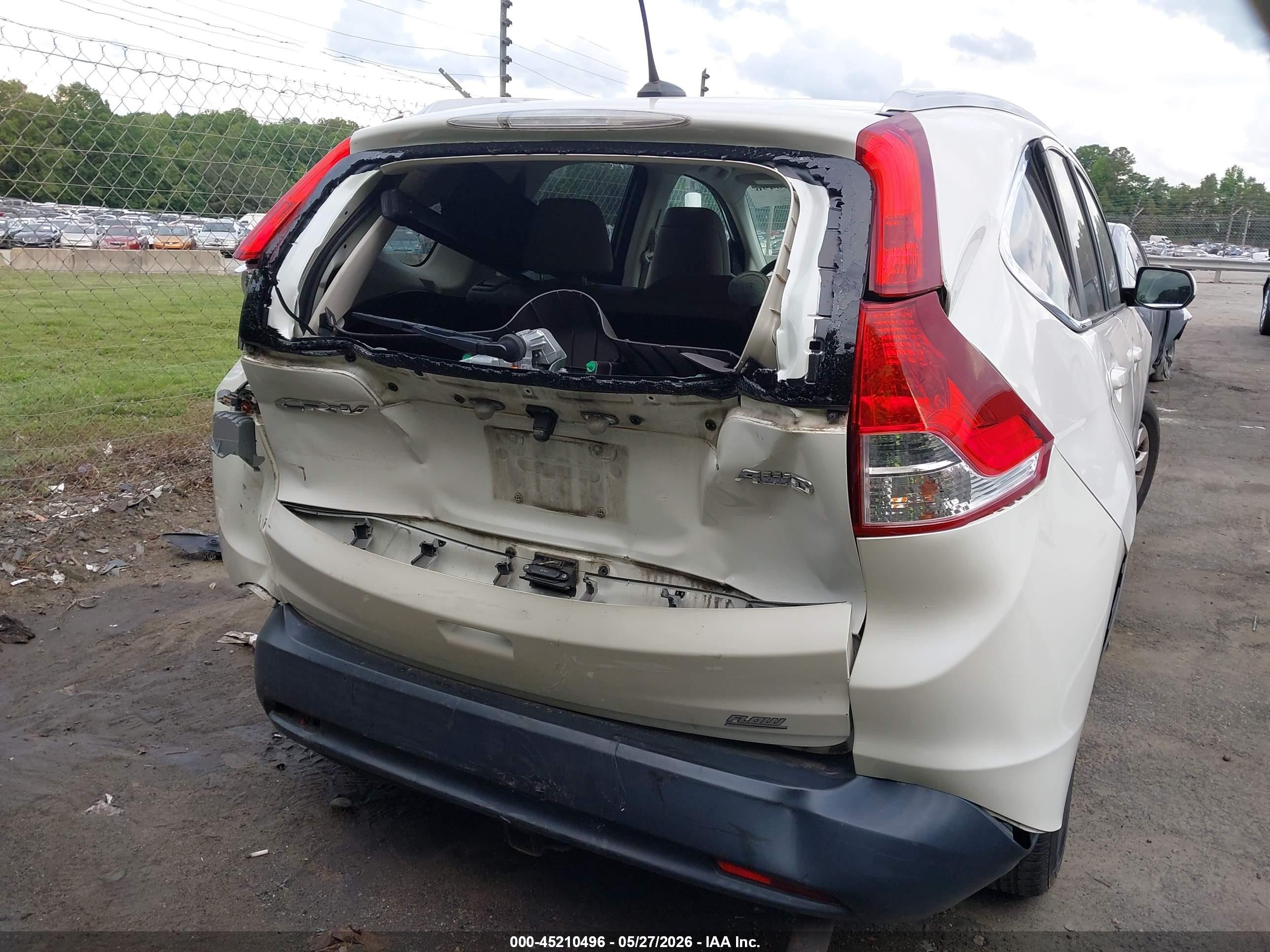 2012 Honda Cr-v Ex-l White vin: 5J6RM4H72CL040386