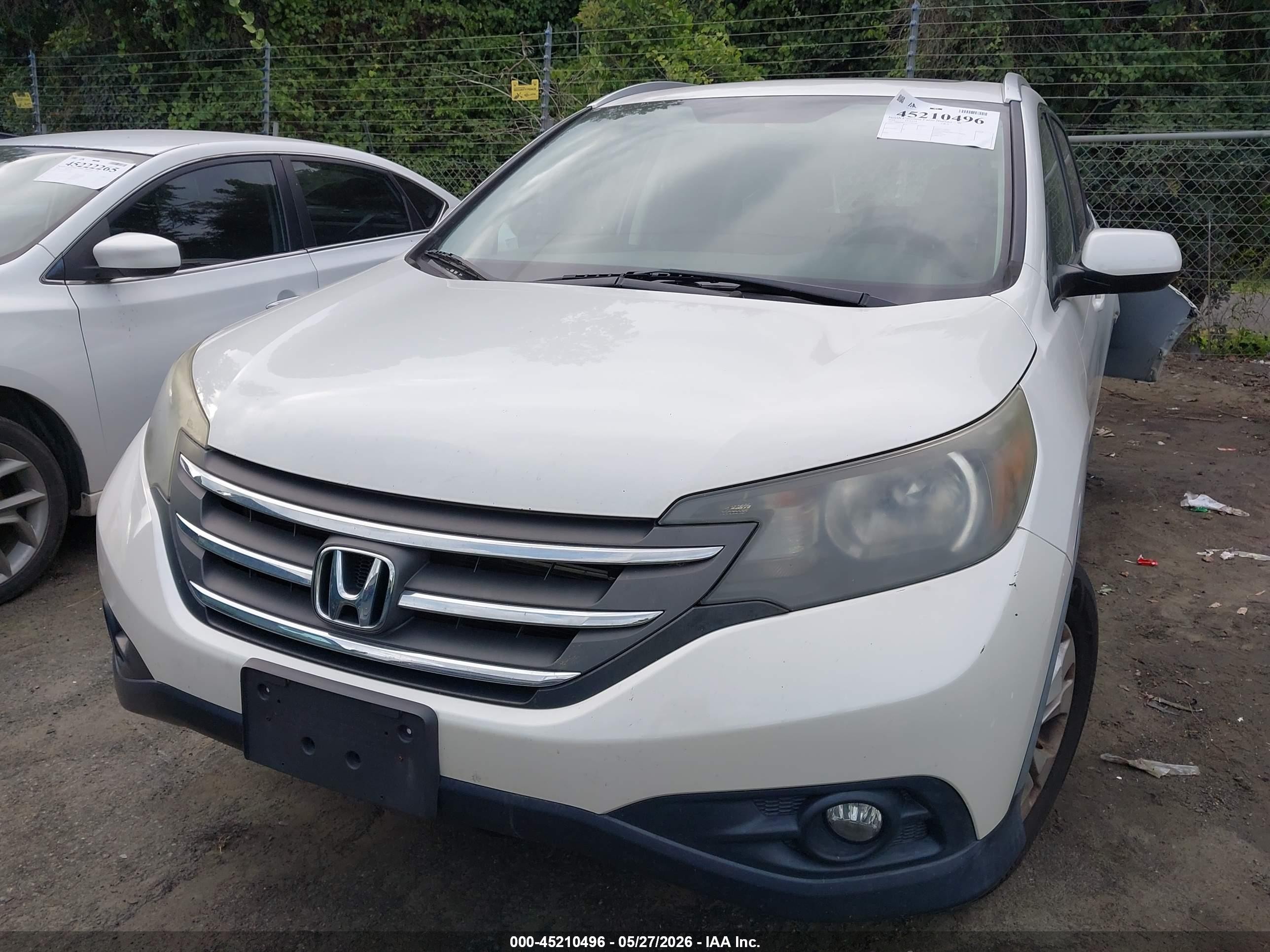 2012 Honda Cr-v Ex-l White vin: 5J6RM4H72CL040386