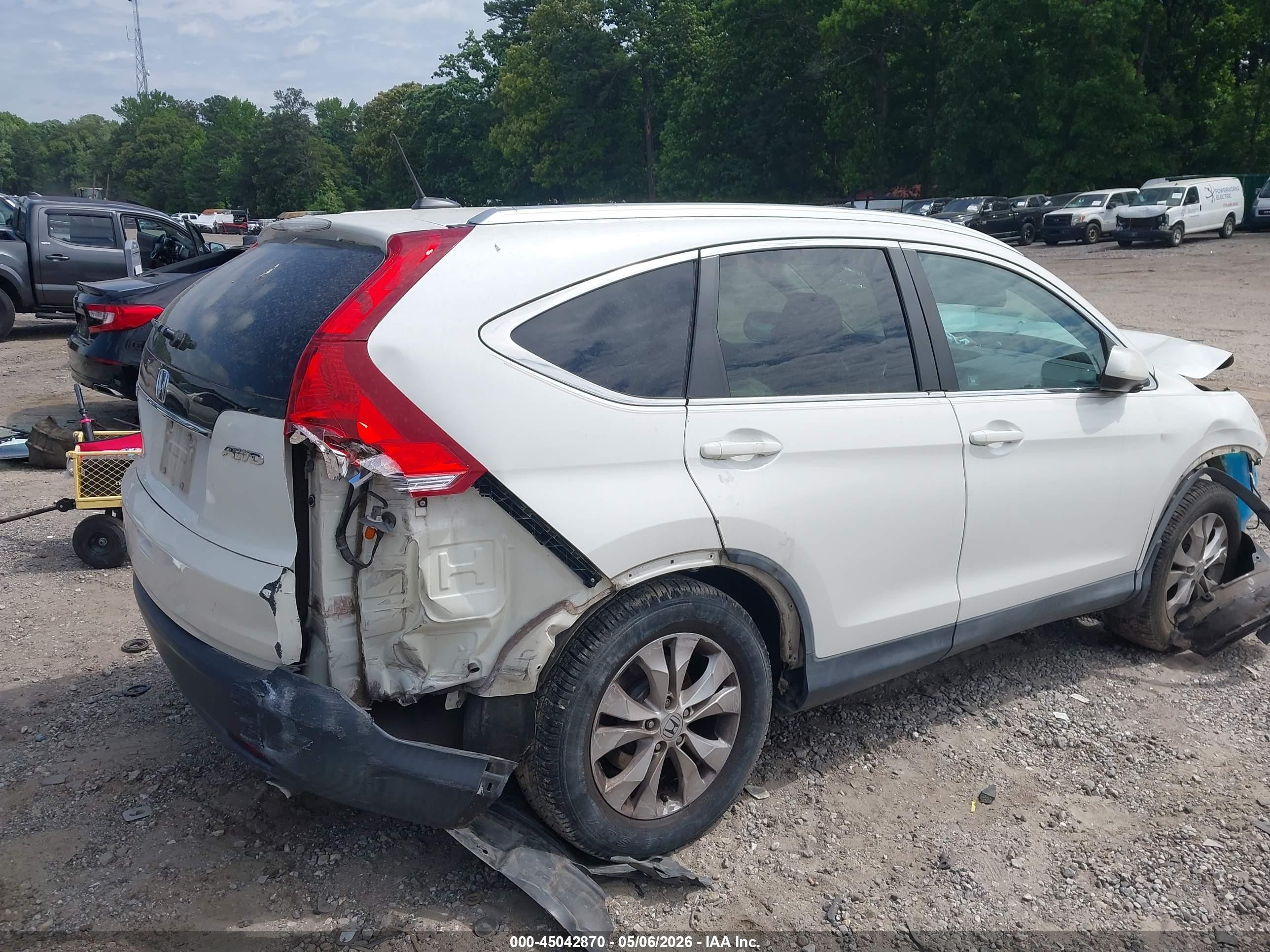 2012 Honda Cr-v Ex-l Белый vin: 5J6RM4H72CL060556