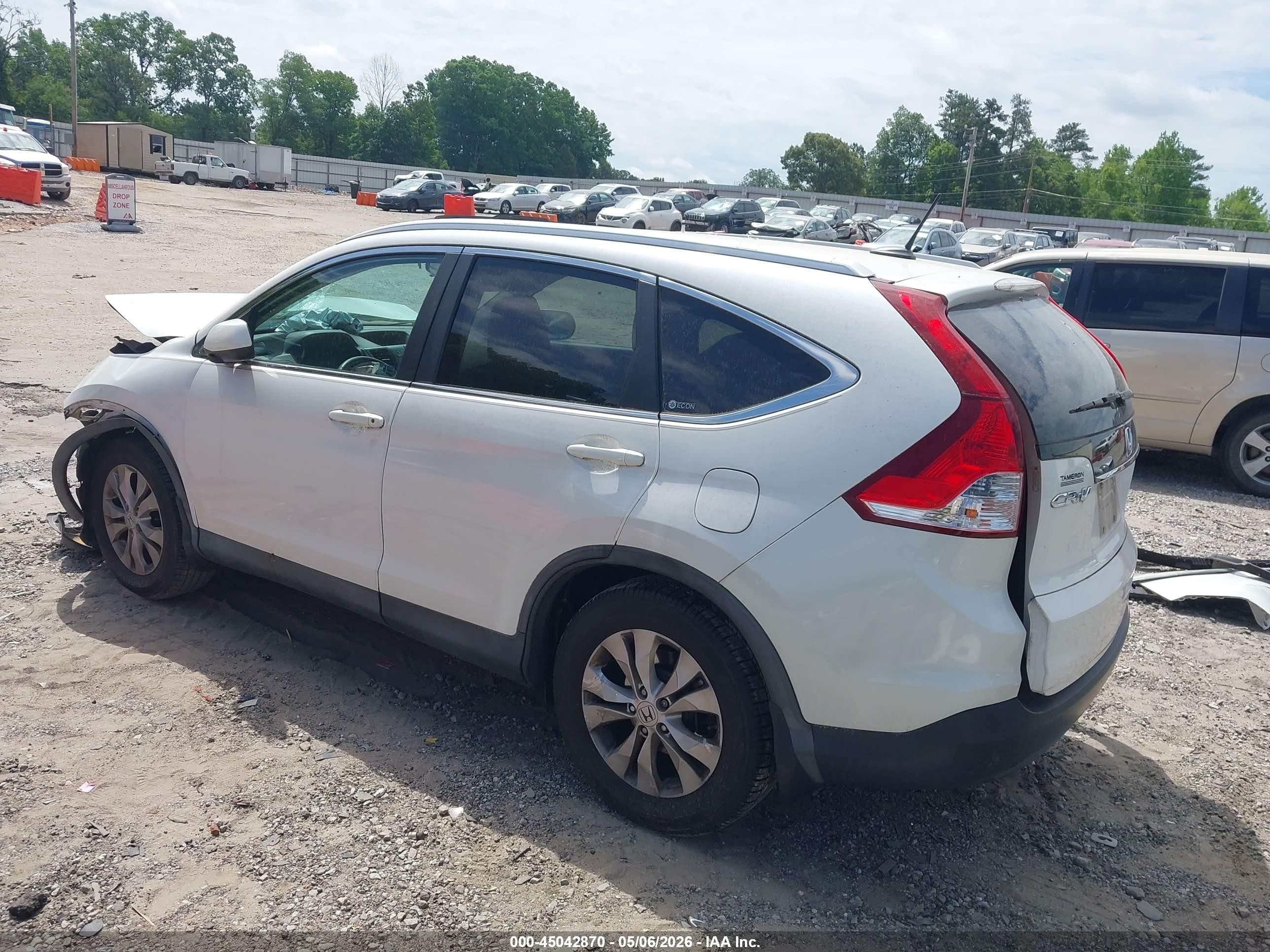 2012 Honda Cr-v Ex-l Белый vin: 5J6RM4H72CL060556