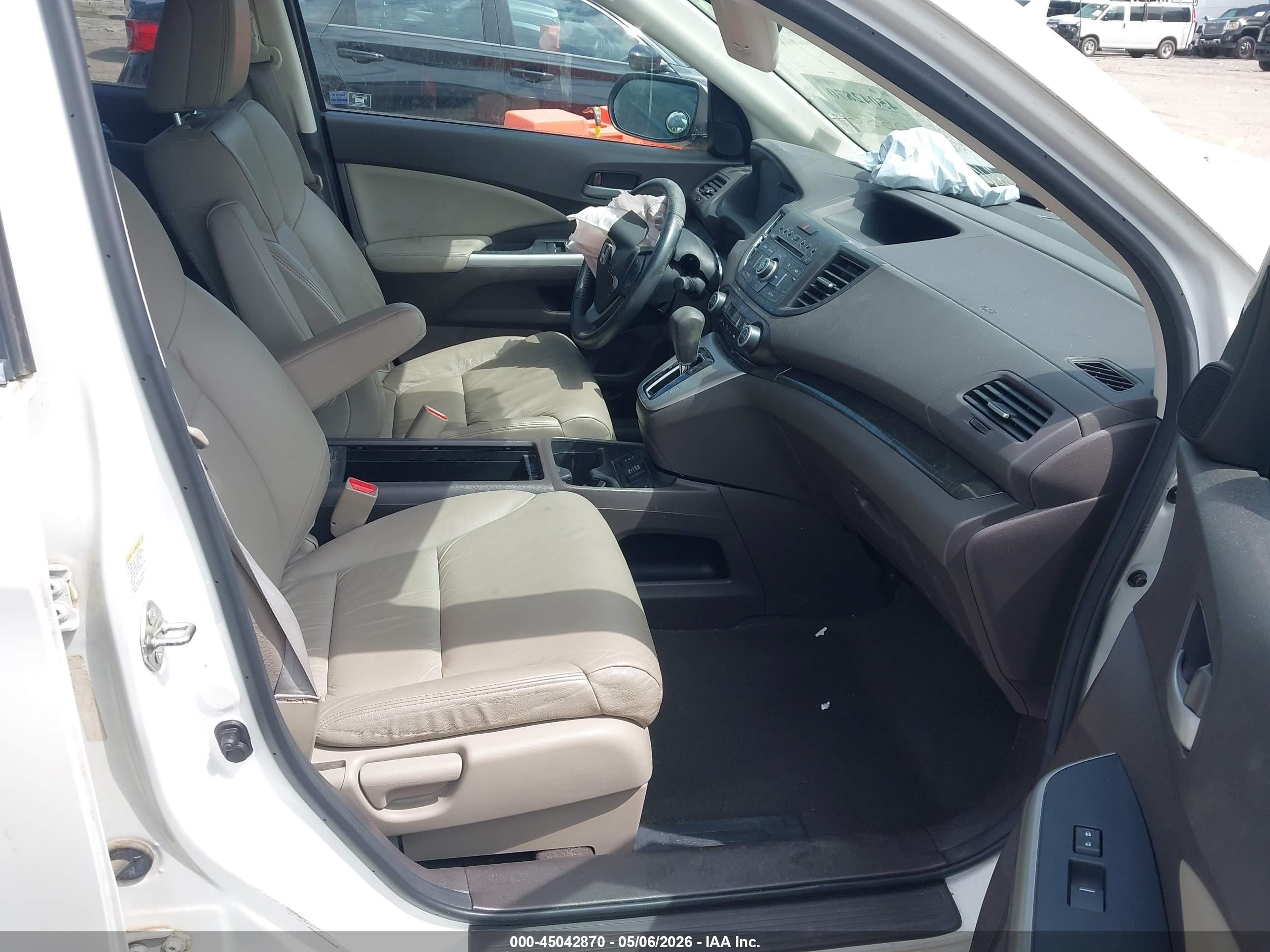 2012 Honda Cr-v Ex-l Белый vin: 5J6RM4H72CL060556