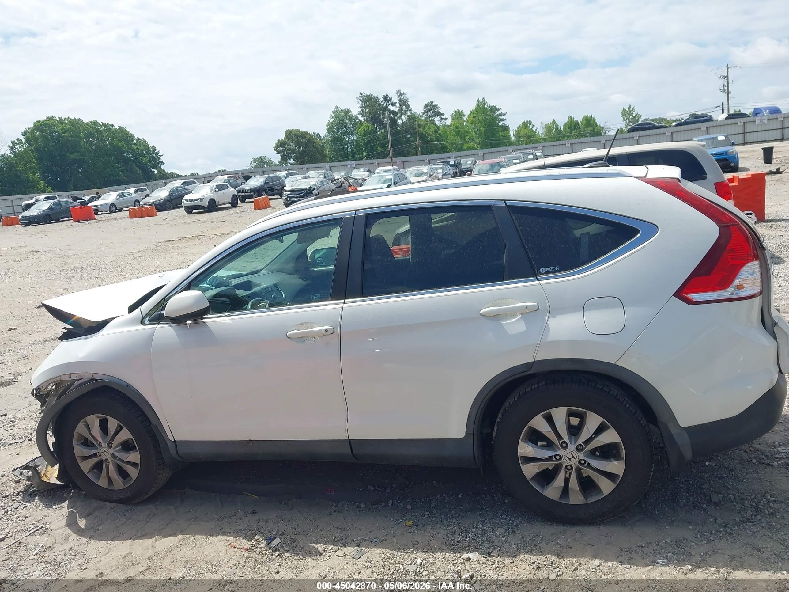 2012 Honda Cr-v Ex-l Белый vin: 5J6RM4H72CL060556