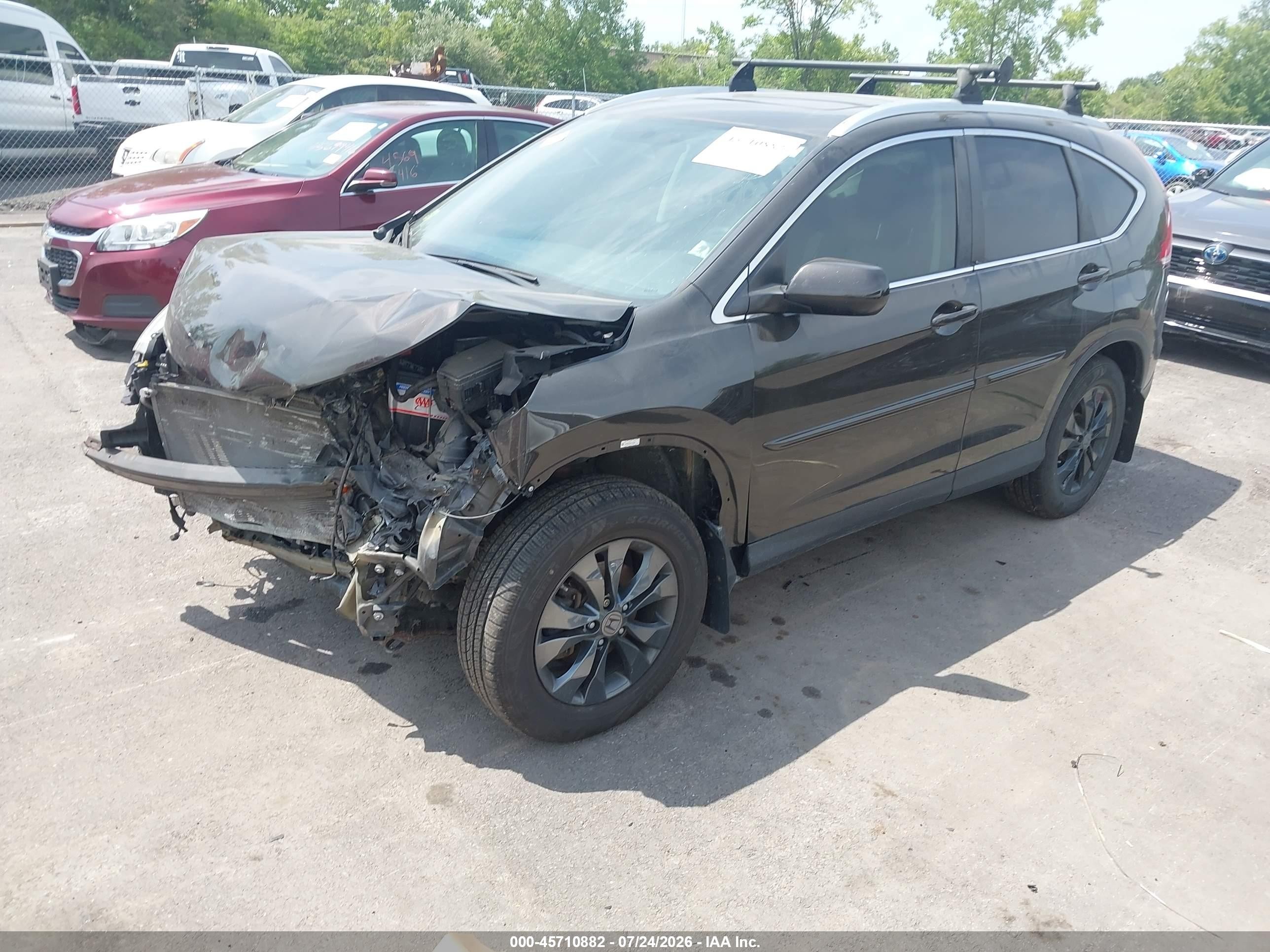 2013 Honda Cr-v Ex-l Серый vin: 5J6RM4H72DL002299