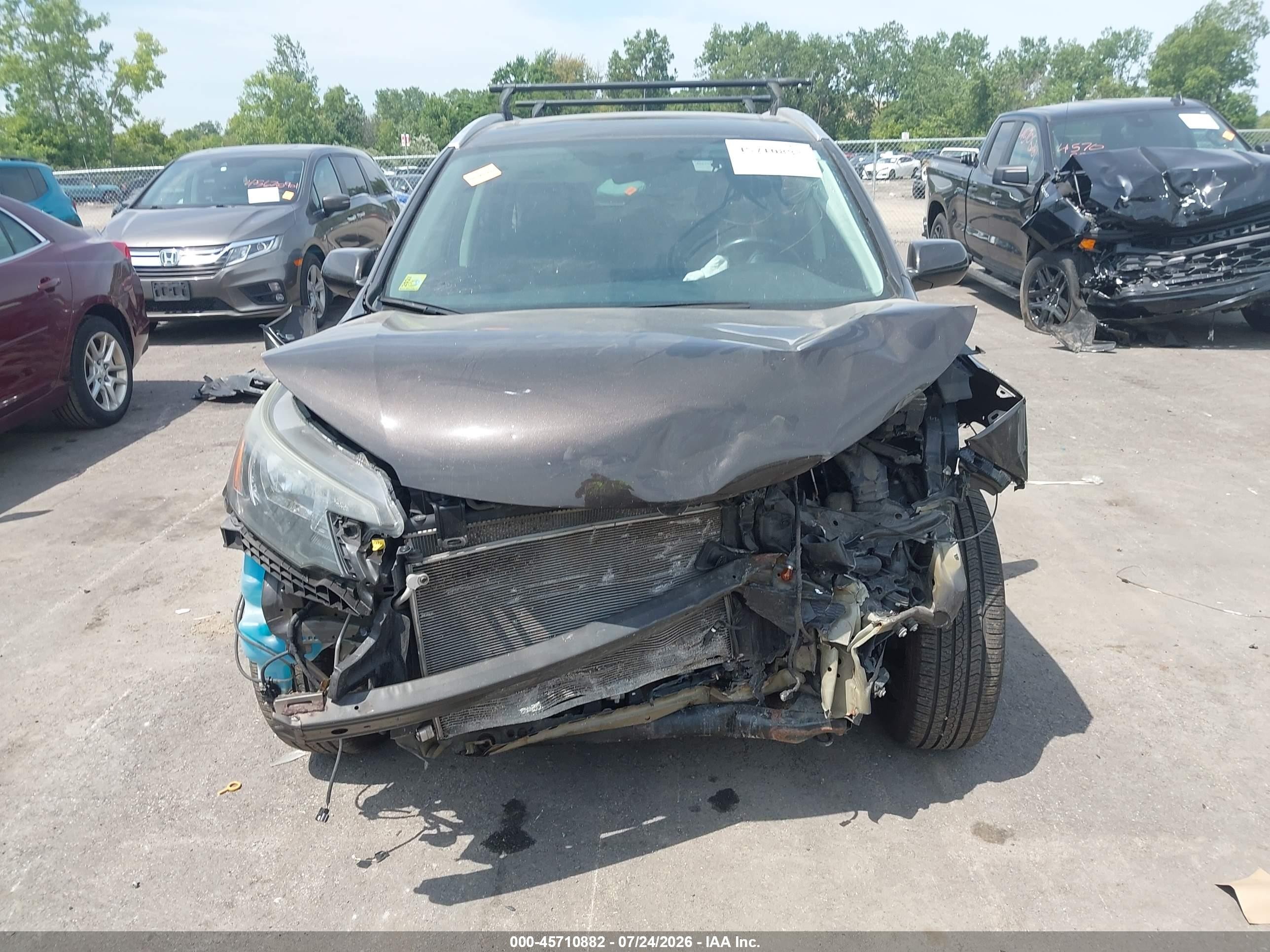 2013 Honda Cr-v Ex-l Серый vin: 5J6RM4H72DL002299