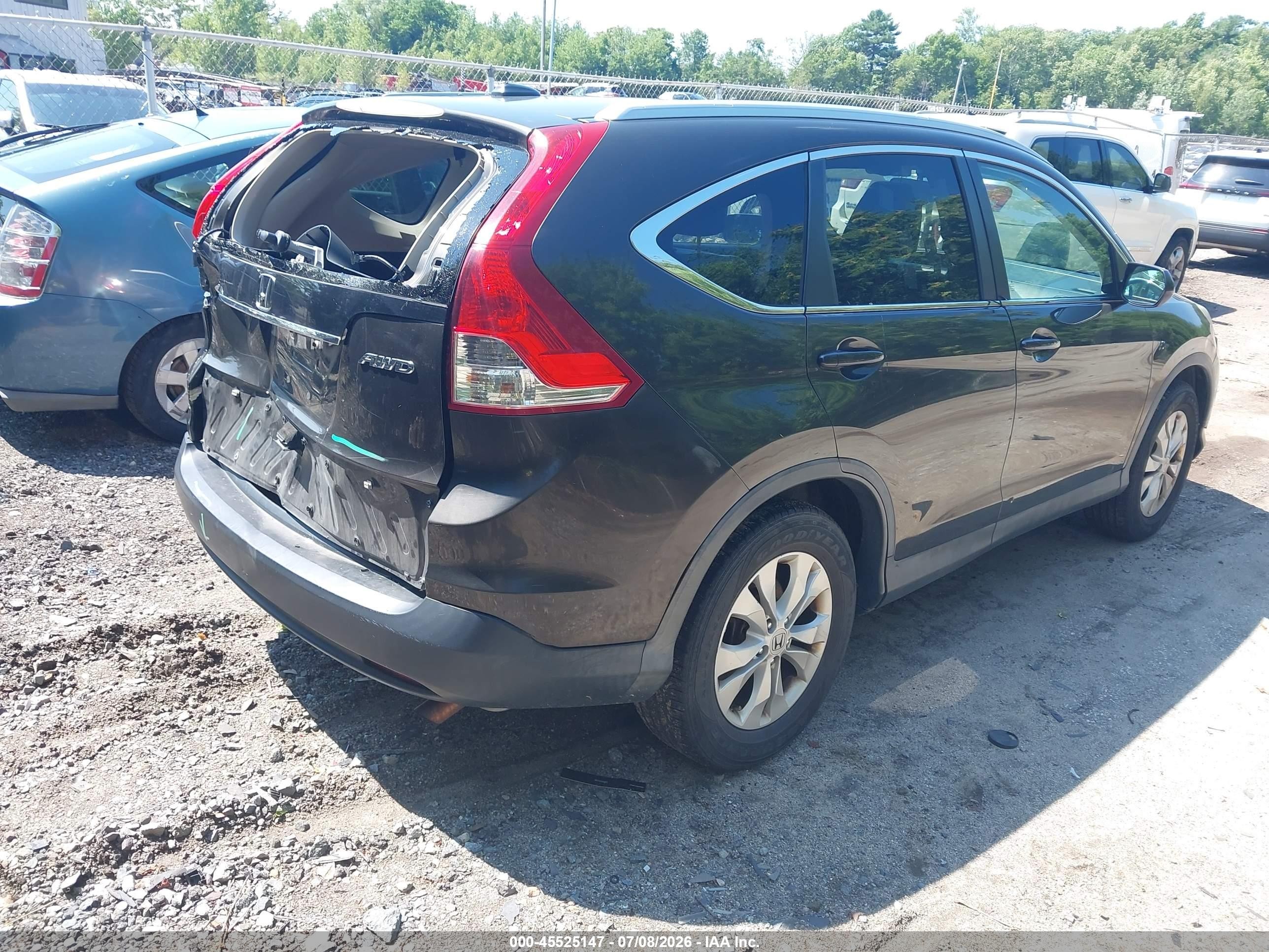 2013 Honda Cr-v Ex-l Коричневый vin: 5J6RM4H72DL012184