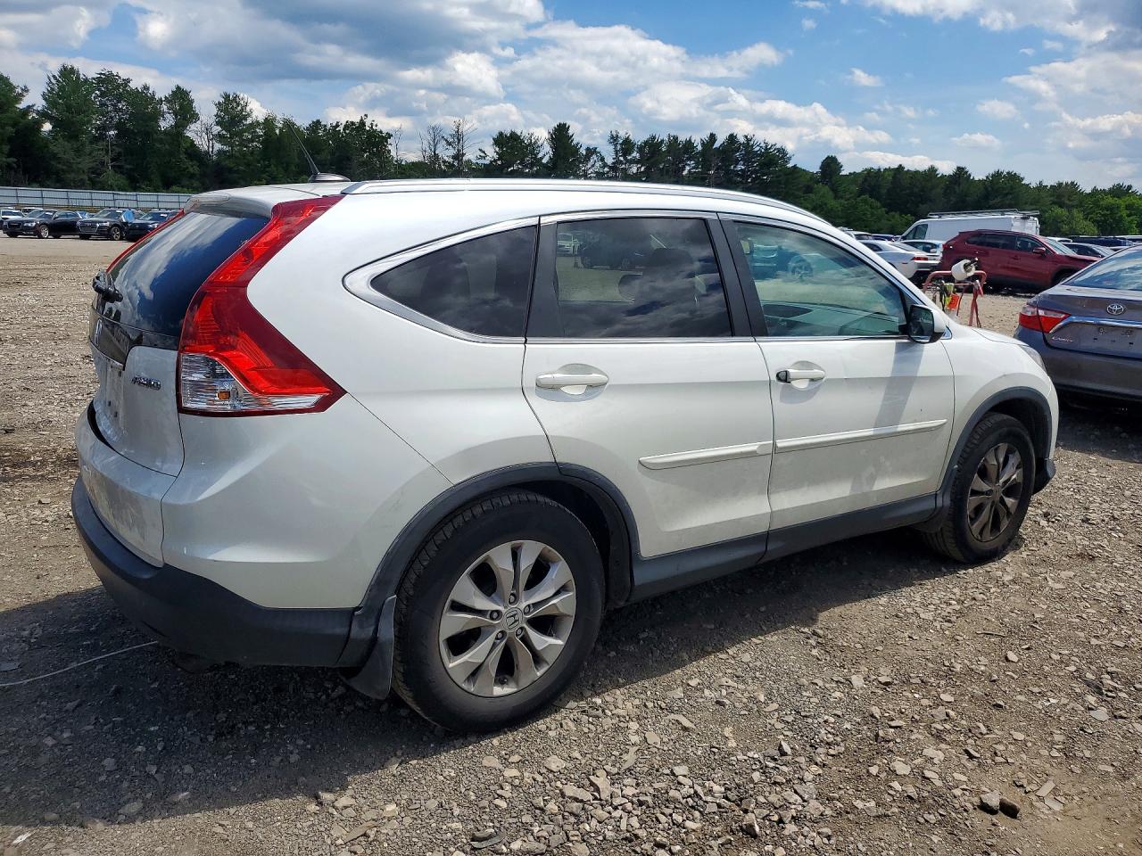 2013 Honda Cr-v Exl White vin: 5J6RM4H72DL038171