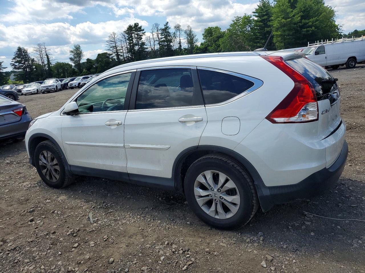 2013 Honda Cr-v Exl White vin: 5J6RM4H72DL038171
