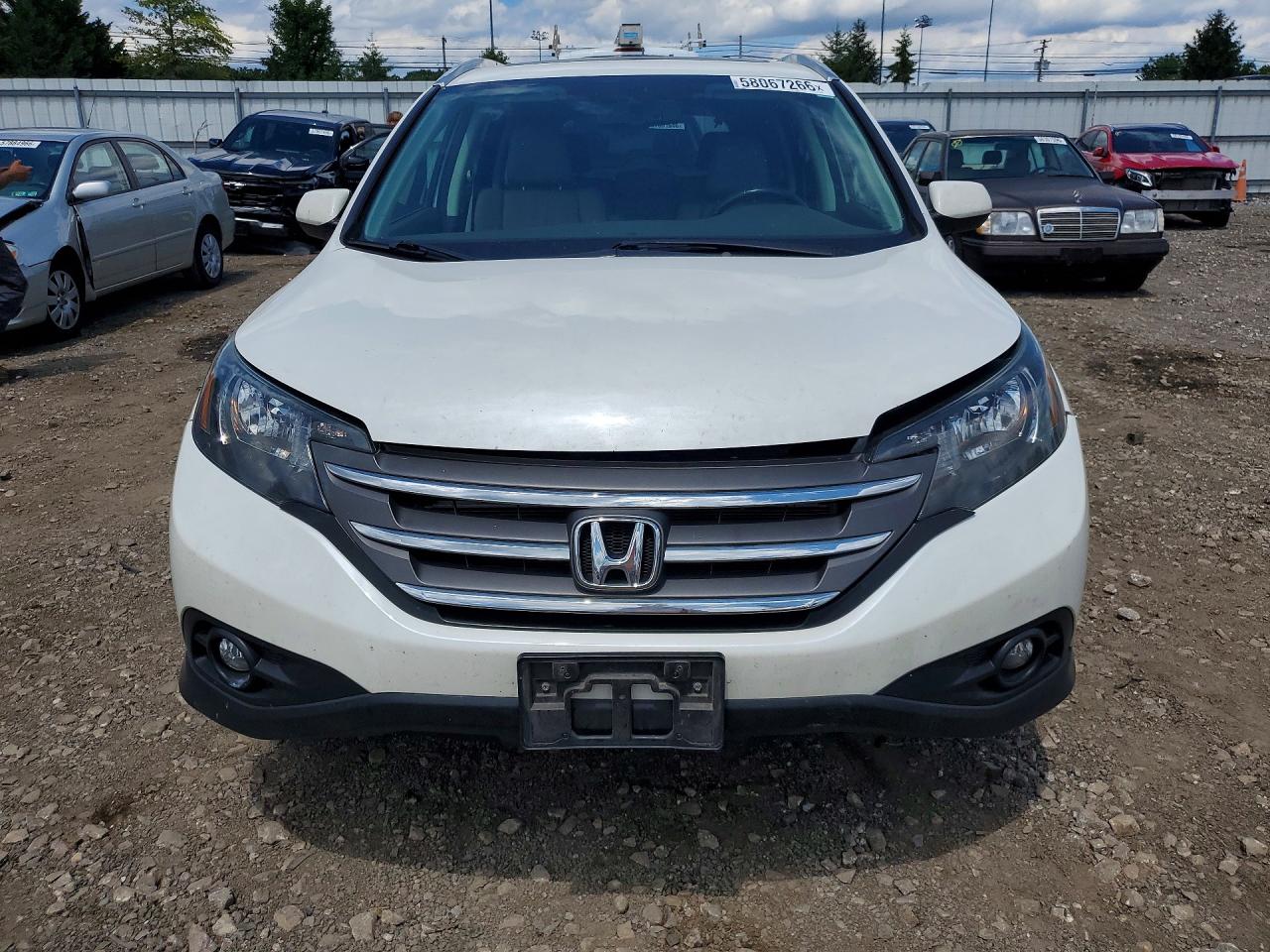 2013 Honda Cr-v Exl White vin: 5J6RM4H72DL038171