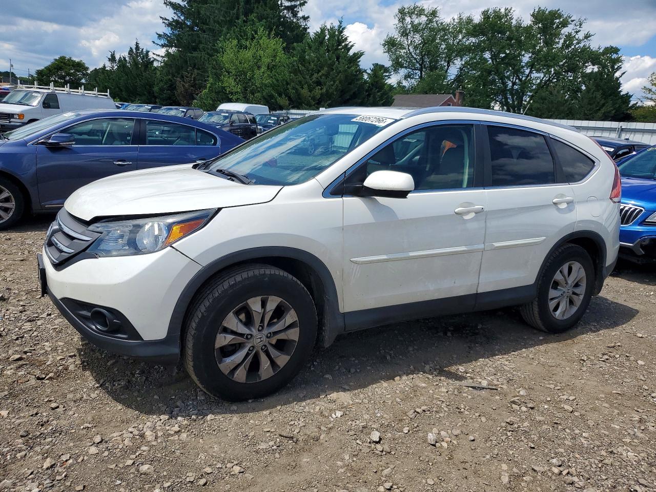 2013 Honda Cr-v Exl White vin: 5J6RM4H72DL038171