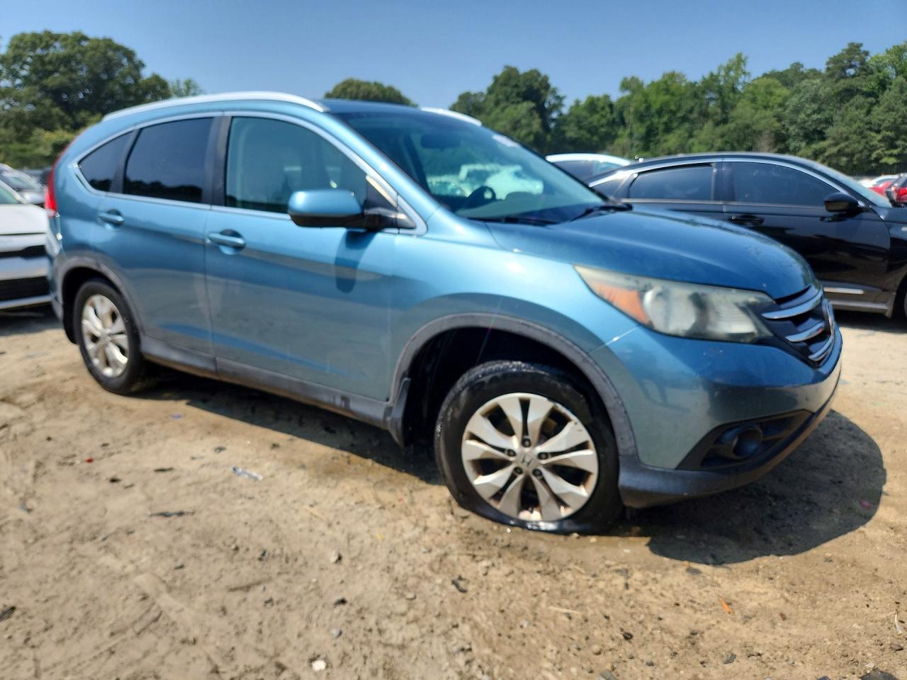 2013 Honda Cr-v Exl Turquoise vin: 5J6RM4H72DL043449