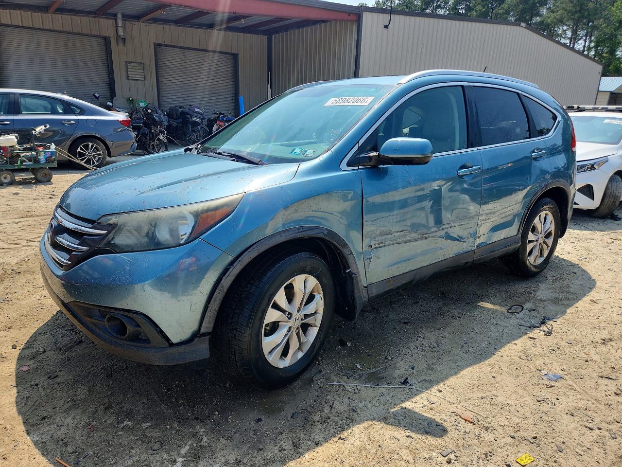 2013 Honda Cr-v Exl Turquoise vin: 5J6RM4H72DL043449