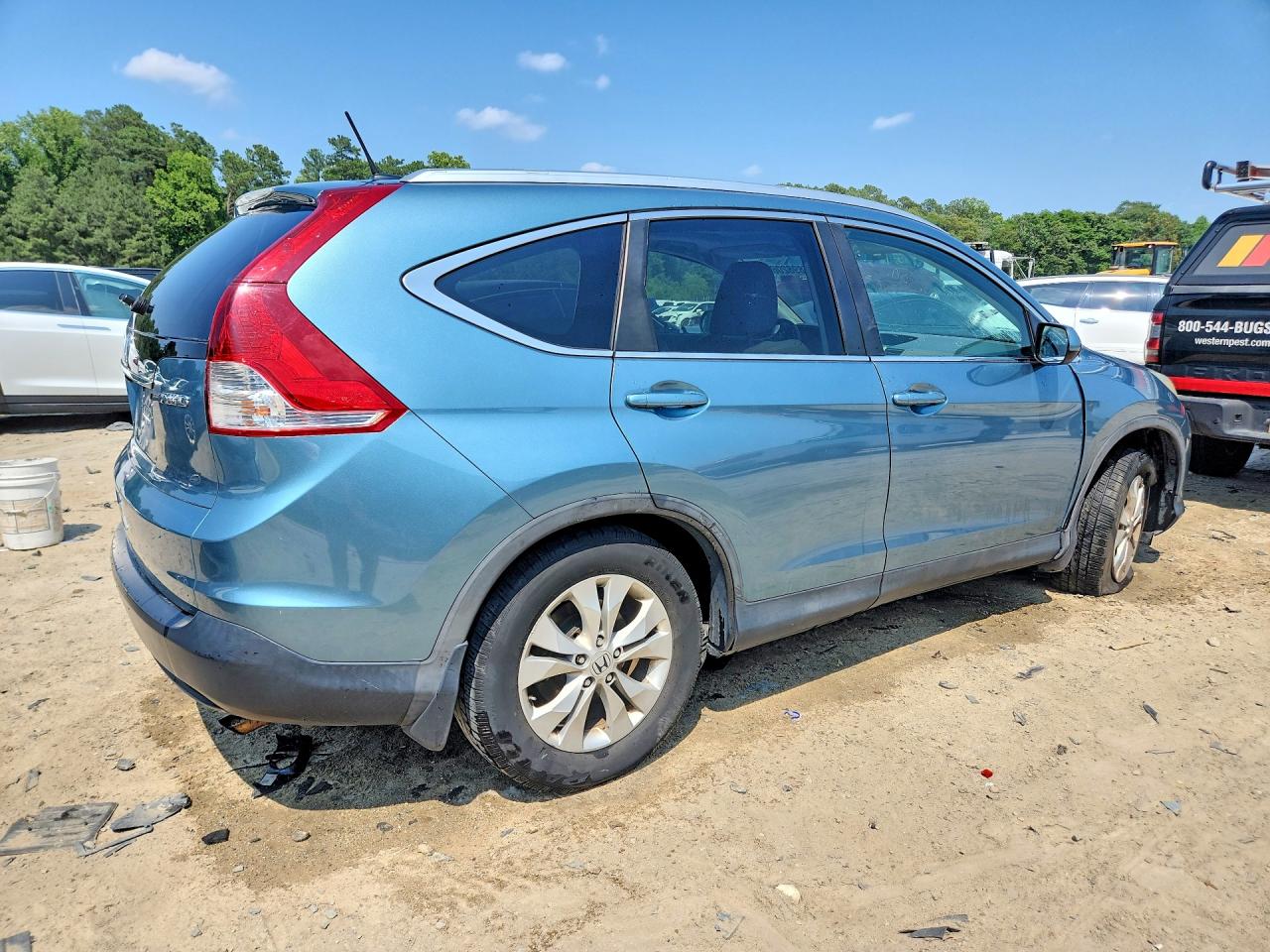 2013 Honda Cr-v Exl Turquoise vin: 5J6RM4H72DL043449