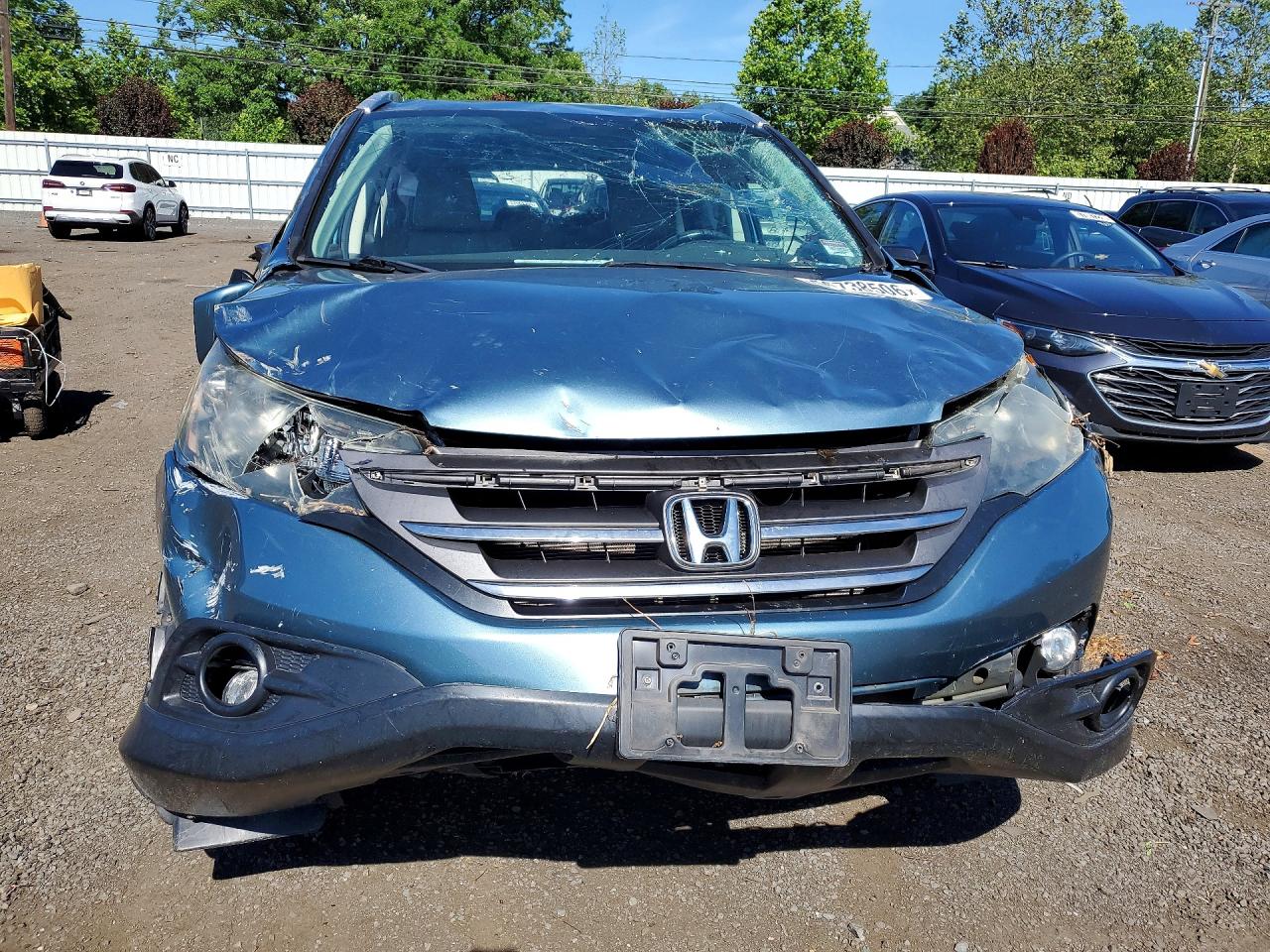 2013 Honda Cr-v Exl Blue vin: 5J6RM4H72DL048036