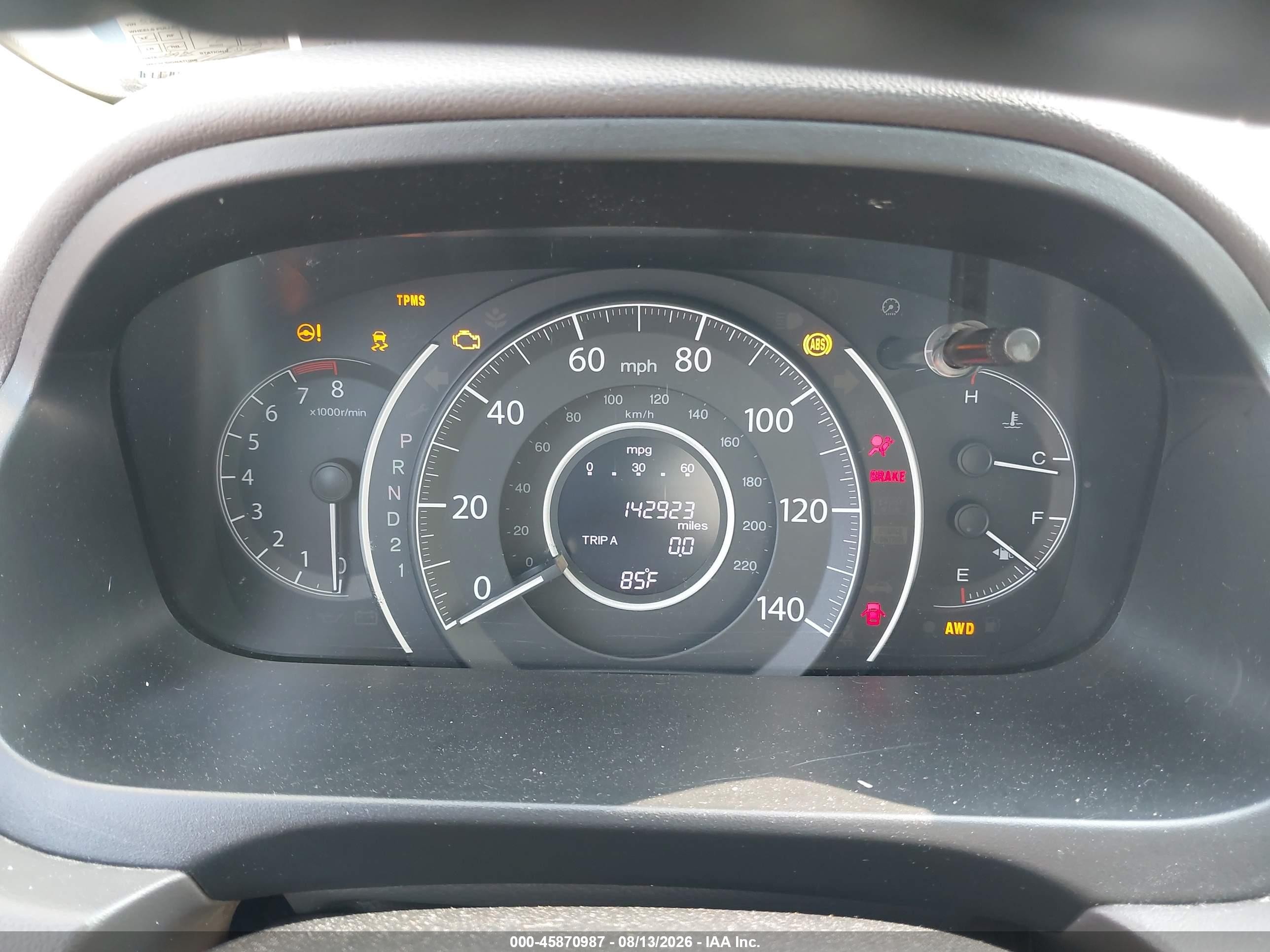 2013 Honda Cr-v Ex-l Blue vin: 5J6RM4H72DL076385