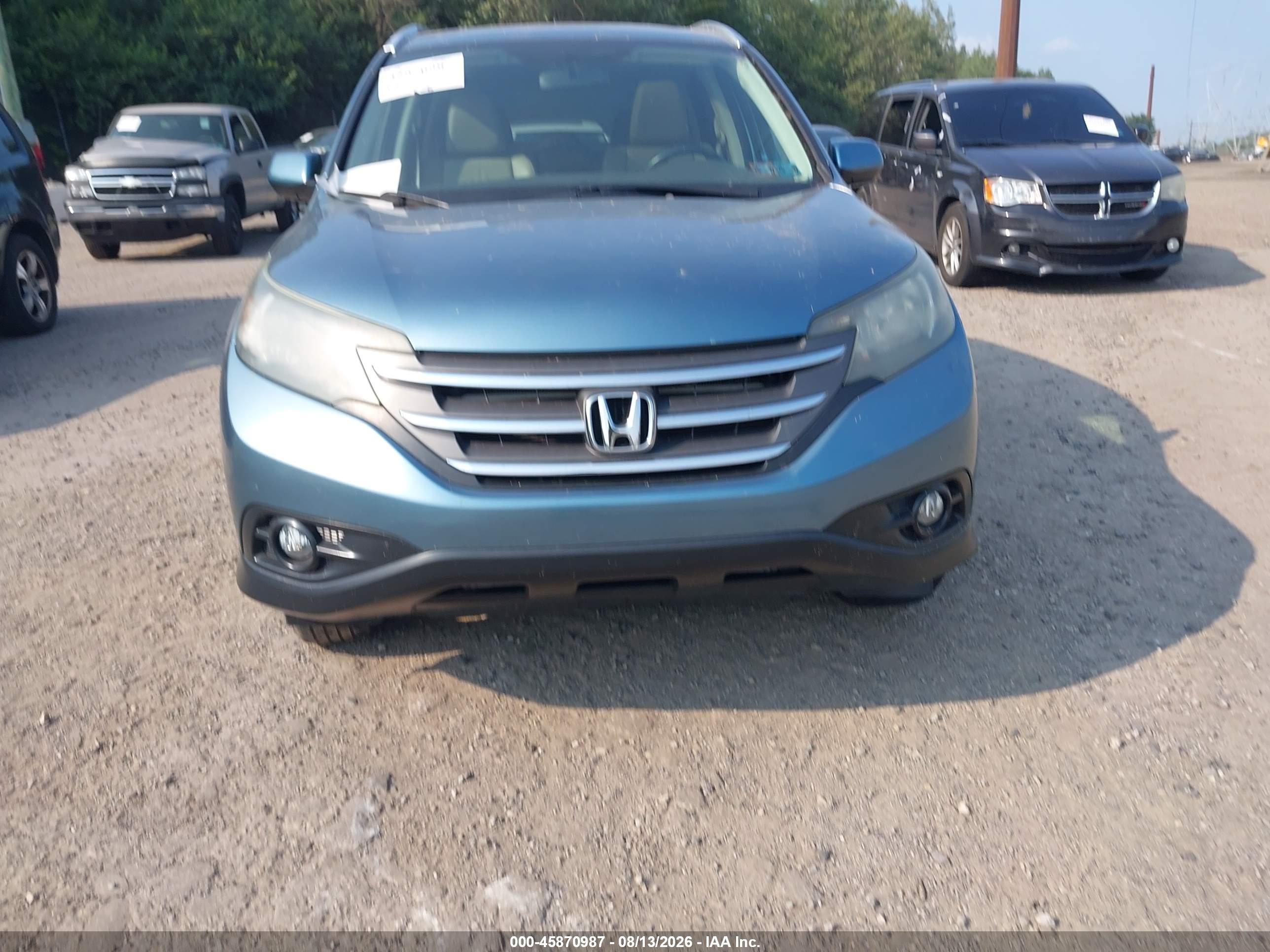 2013 Honda Cr-v Ex-l Blue vin: 5J6RM4H72DL076385
