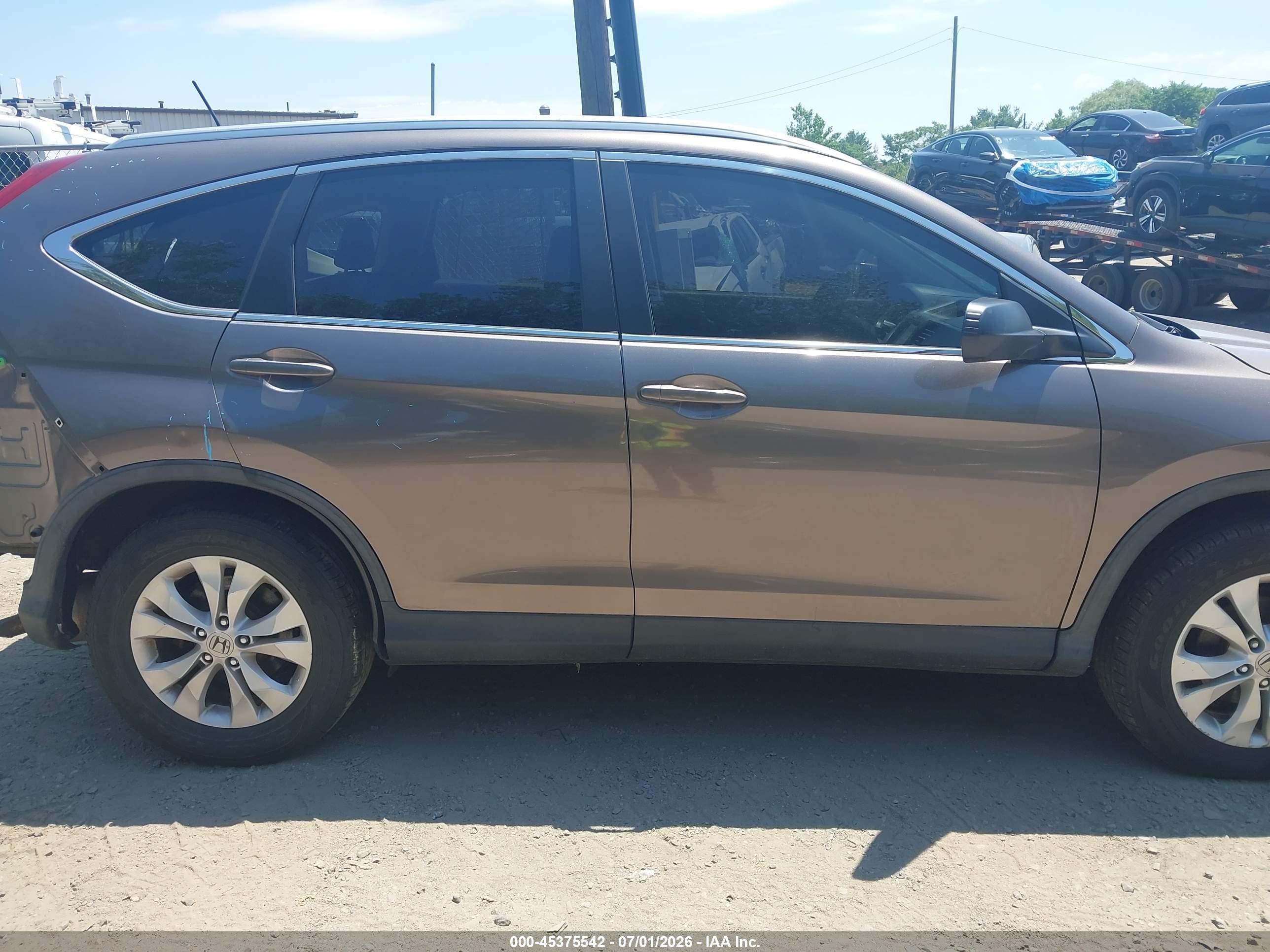 2014 Honda Cr-v Ex-l Коричневый vin: 5J6RM4H72EL000263