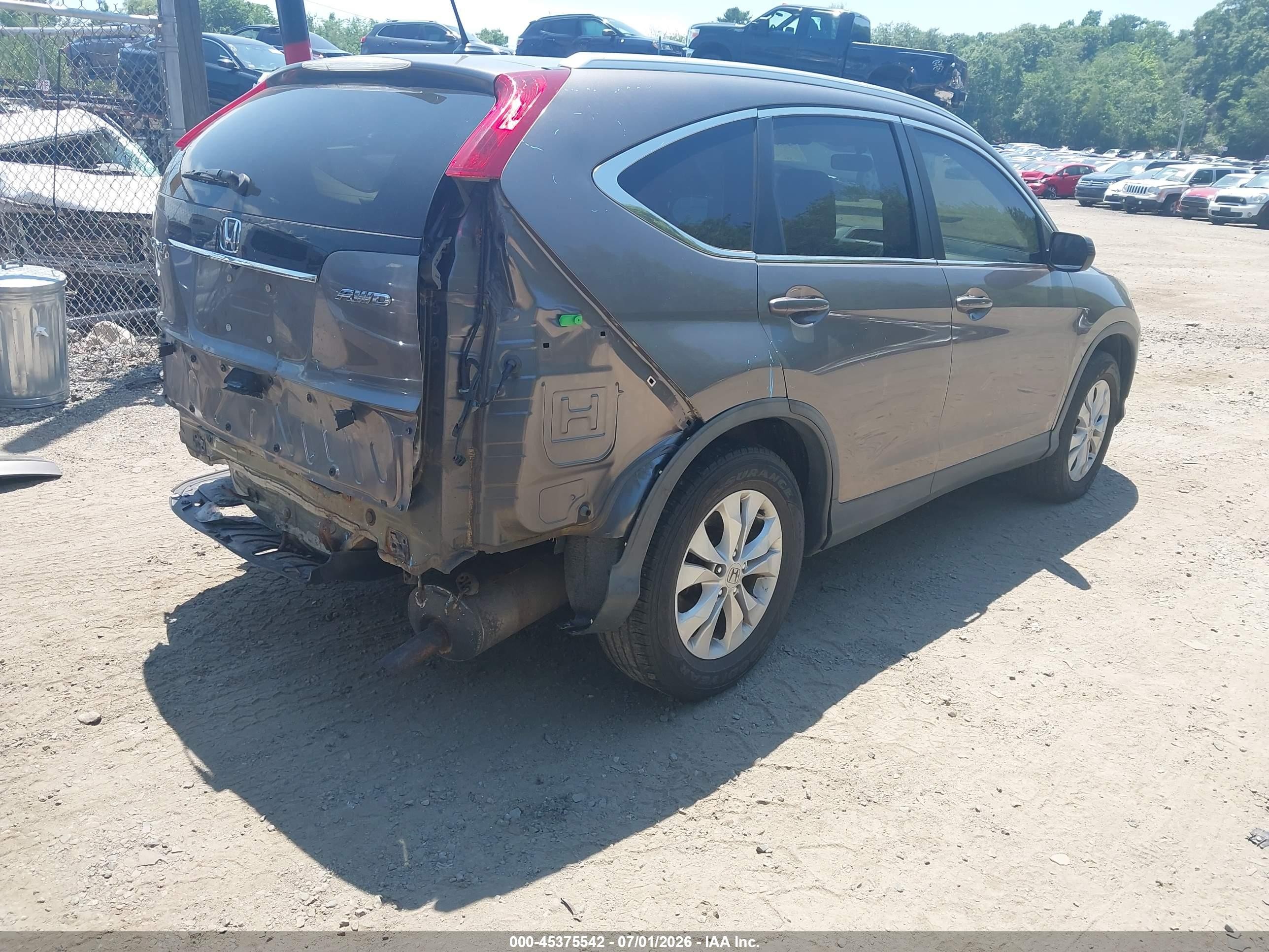 2014 Honda Cr-v Ex-l Коричневый vin: 5J6RM4H72EL000263
