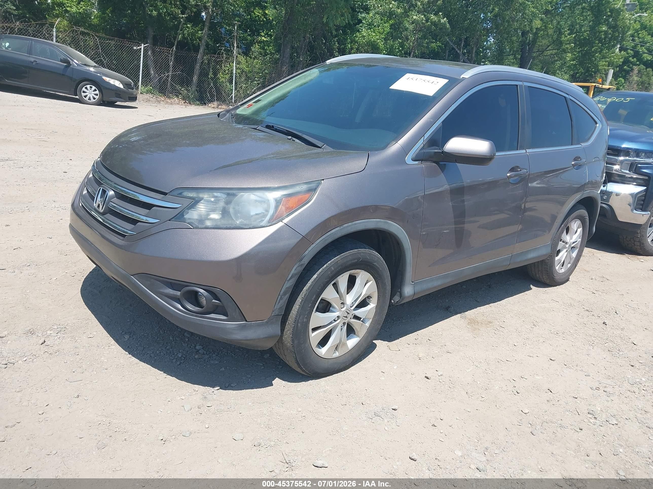 2014 Honda Cr-v Ex-l Коричневый vin: 5J6RM4H72EL000263