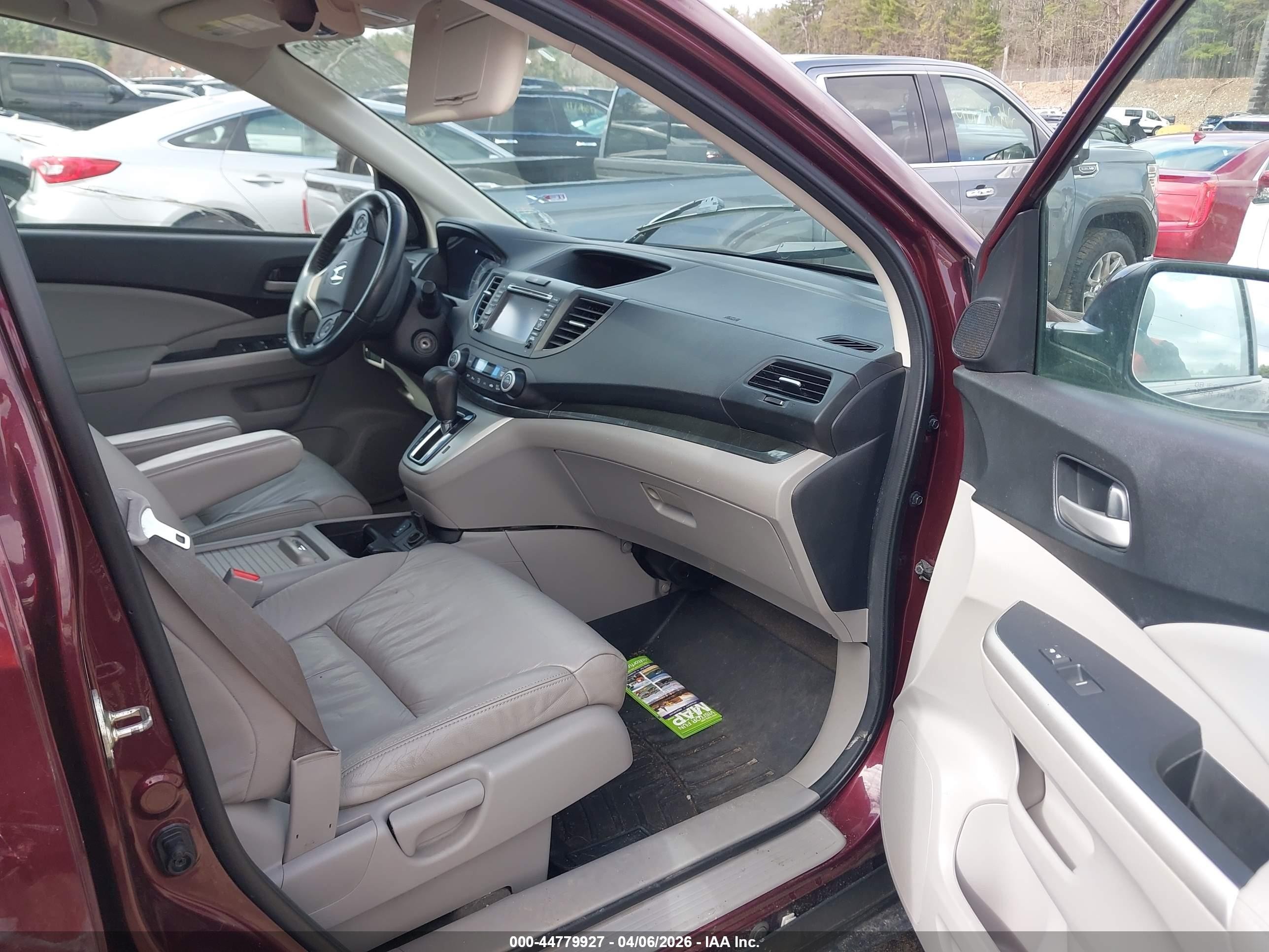 2014 Honda Cr-v Ex-l Burgundy vin: 5J6RM4H72EL011974