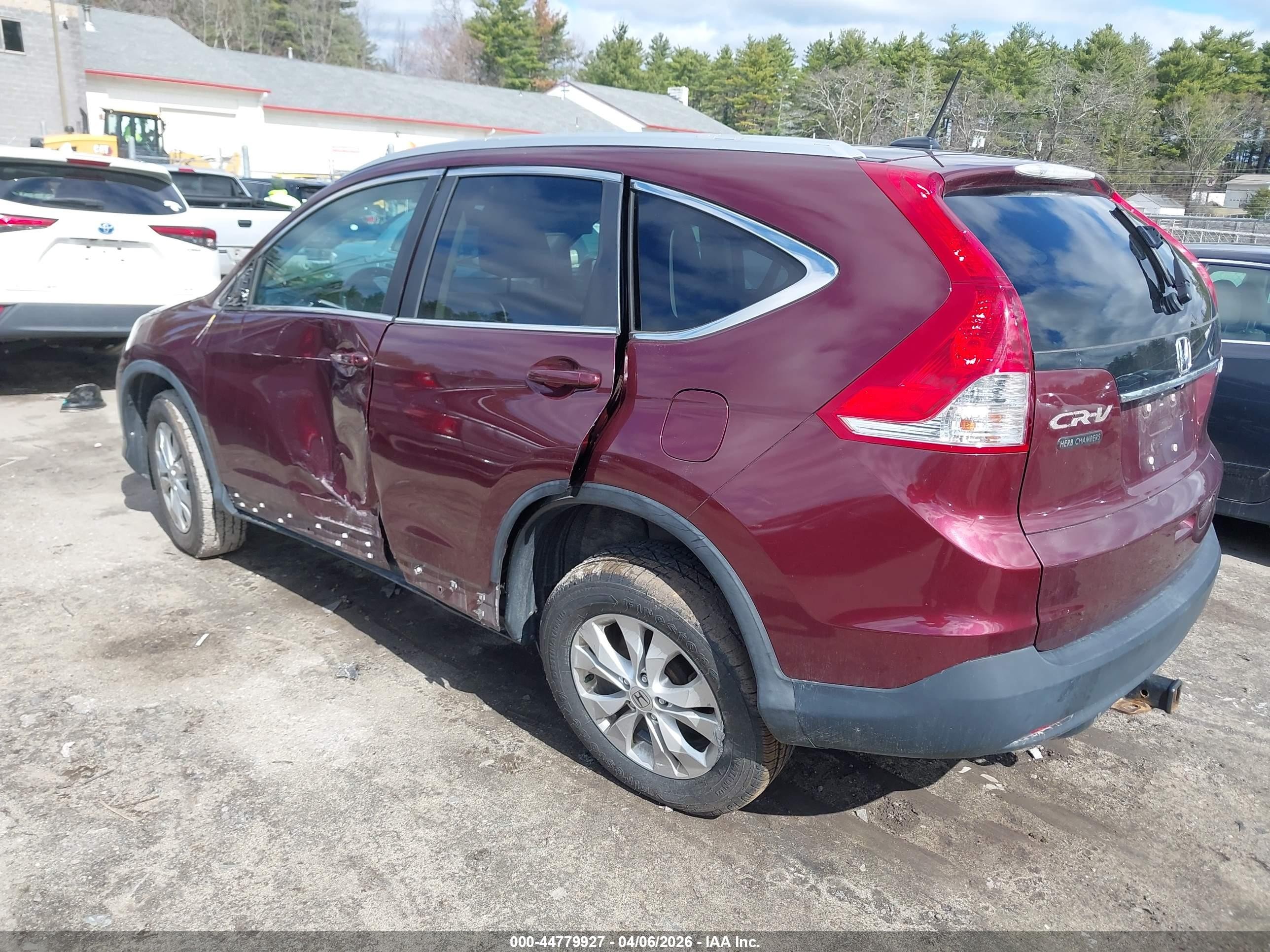 2014 Honda Cr-v Ex-l Burgundy vin: 5J6RM4H72EL011974