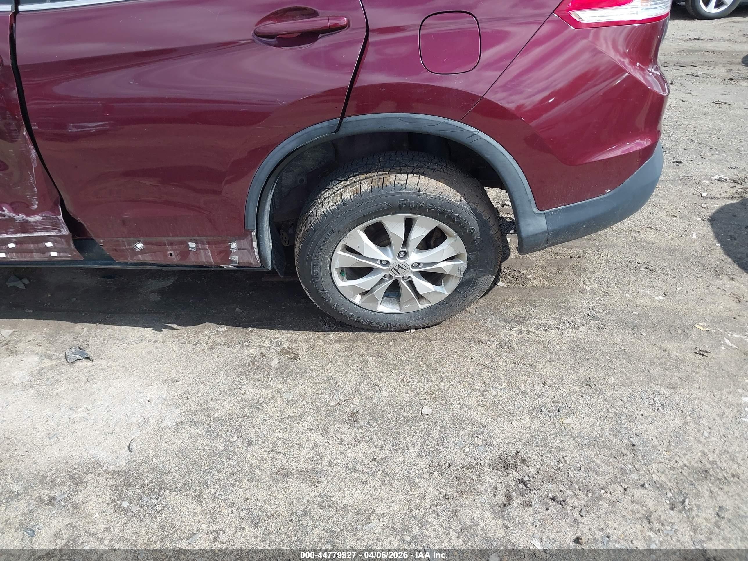 2014 Honda Cr-v Ex-l Burgundy vin: 5J6RM4H72EL011974
