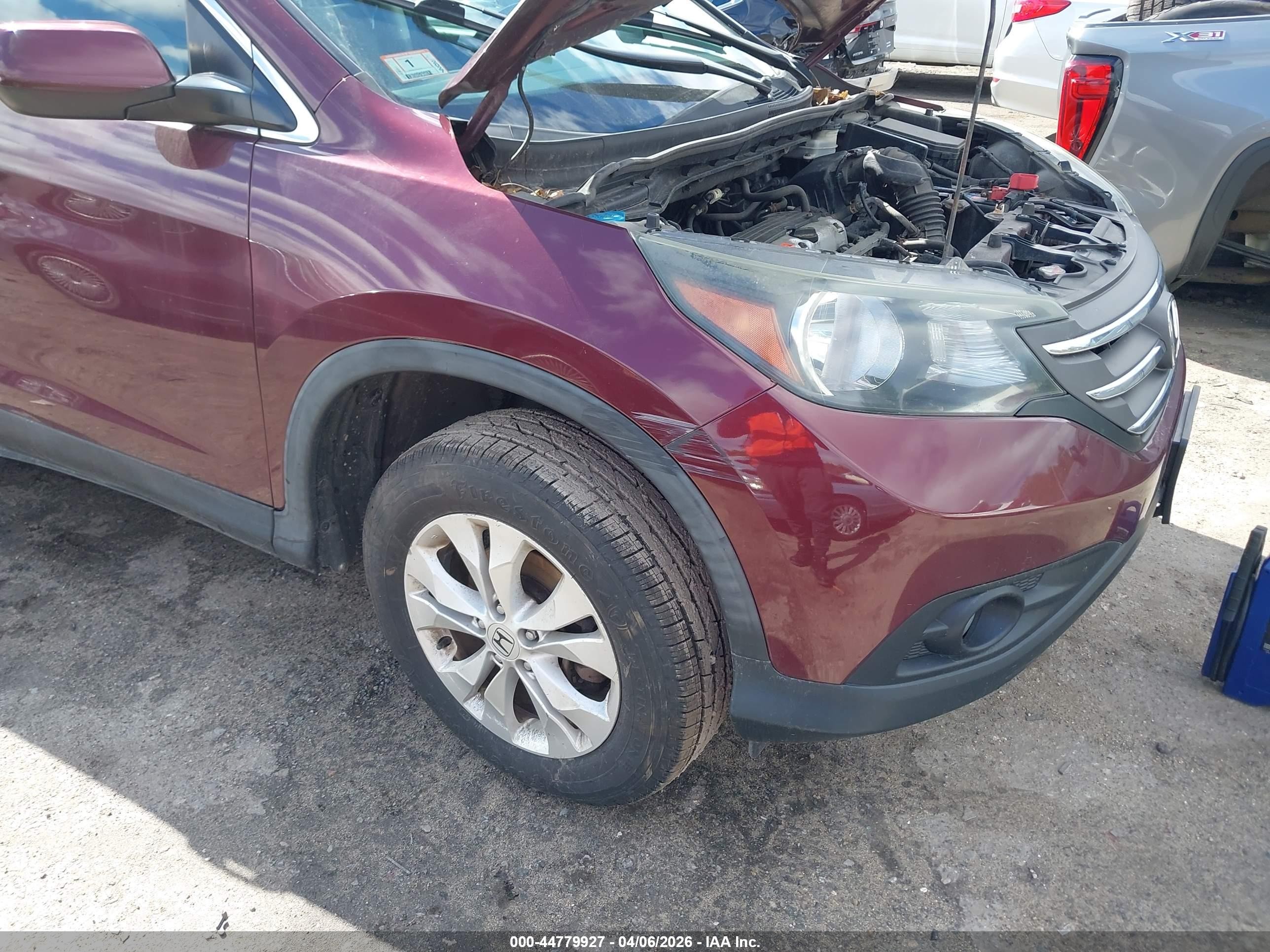 2014 Honda Cr-v Ex-l Burgundy vin: 5J6RM4H72EL011974