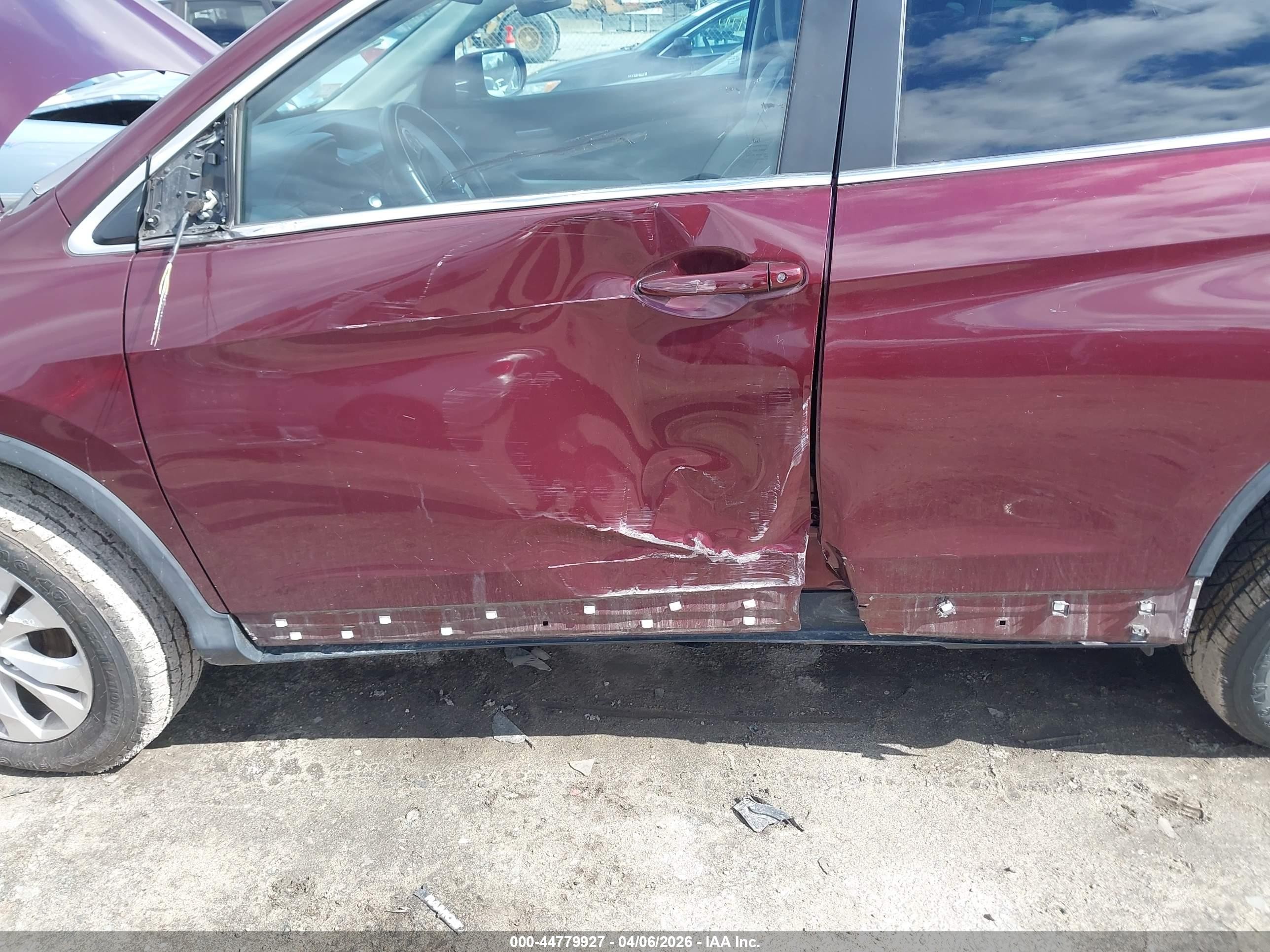 2014 Honda Cr-v Ex-l Burgundy vin: 5J6RM4H72EL011974