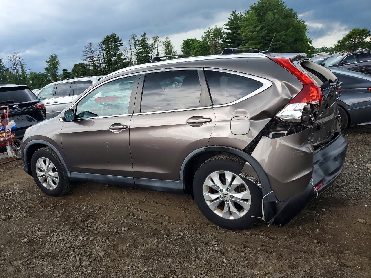 2014 Honda Cr-v Exl Brown vin: 5J6RM4H72EL017936