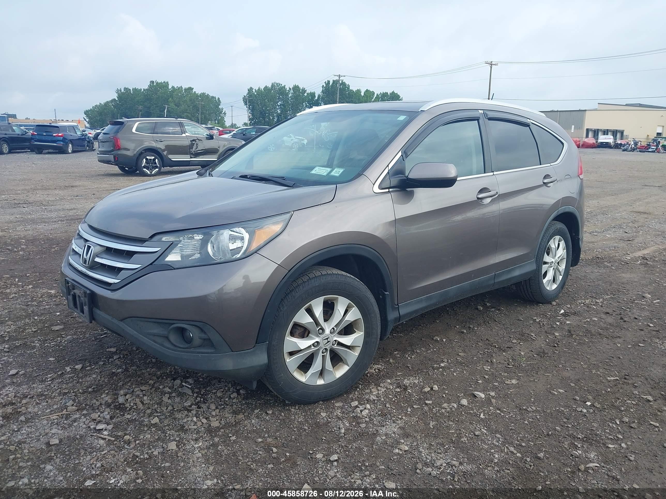 2014 Honda Cr-v Ex-l Brown vin: 5J6RM4H72EL018469