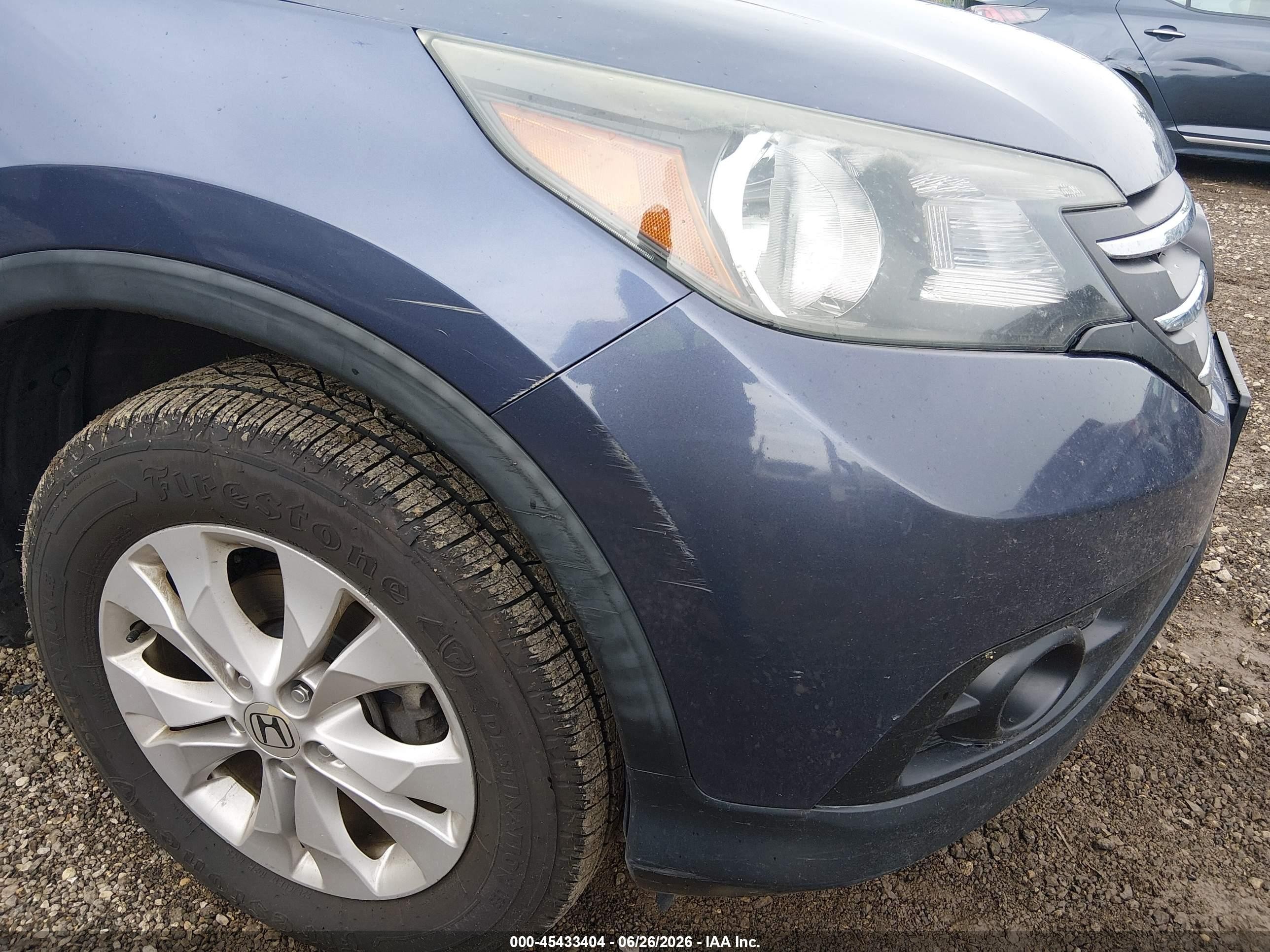 2014 Honda Cr-v Ex-l Синий vin: 5J6RM4H72EL025406