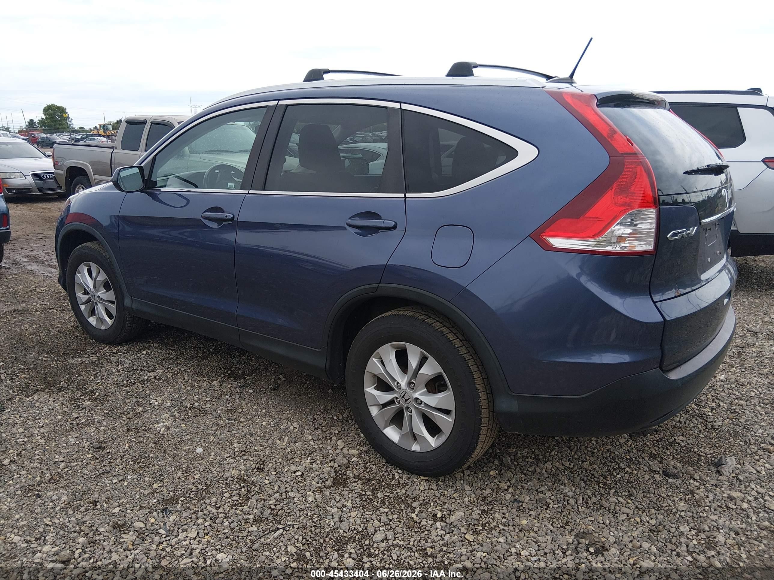 2014 Honda Cr-v Ex-l Синий vin: 5J6RM4H72EL025406
