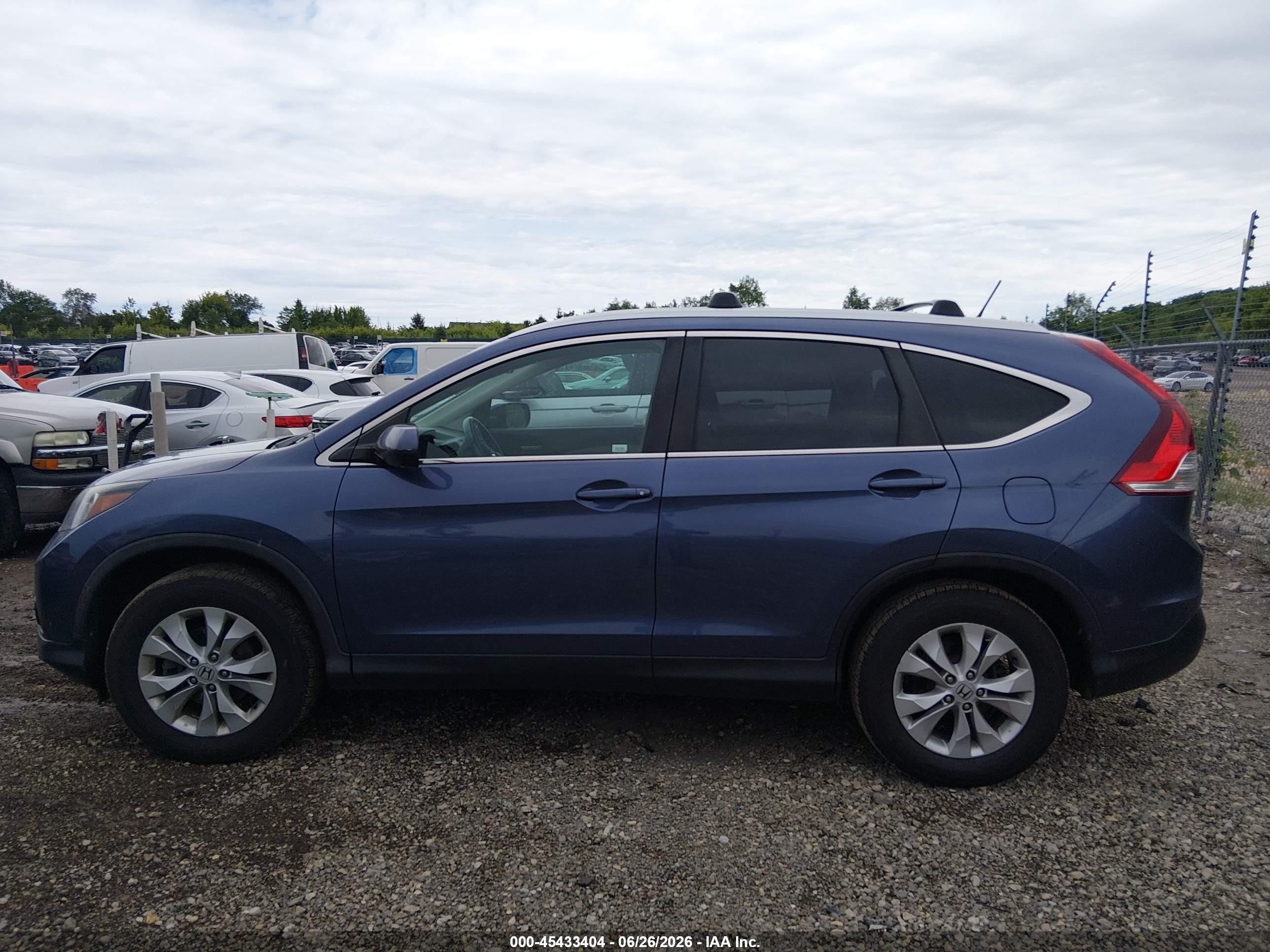 2014 Honda Cr-v Ex-l Синий vin: 5J6RM4H72EL025406
