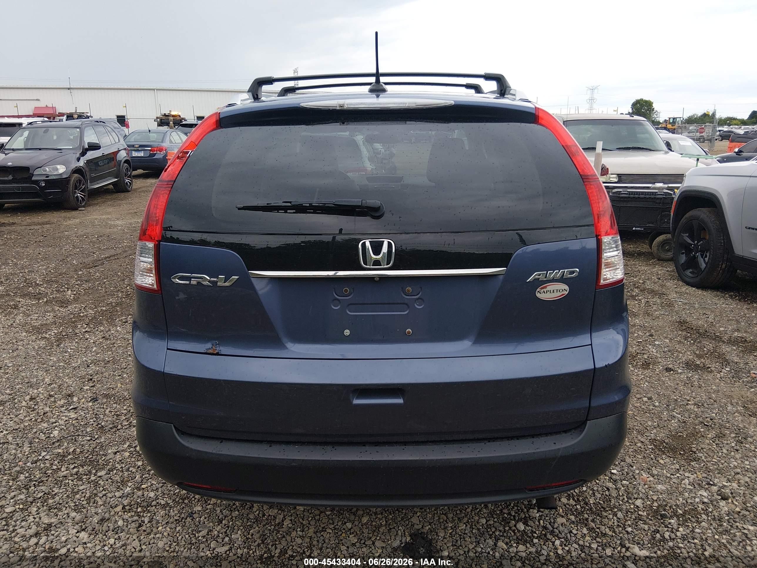 2014 Honda Cr-v Ex-l Синий vin: 5J6RM4H72EL025406