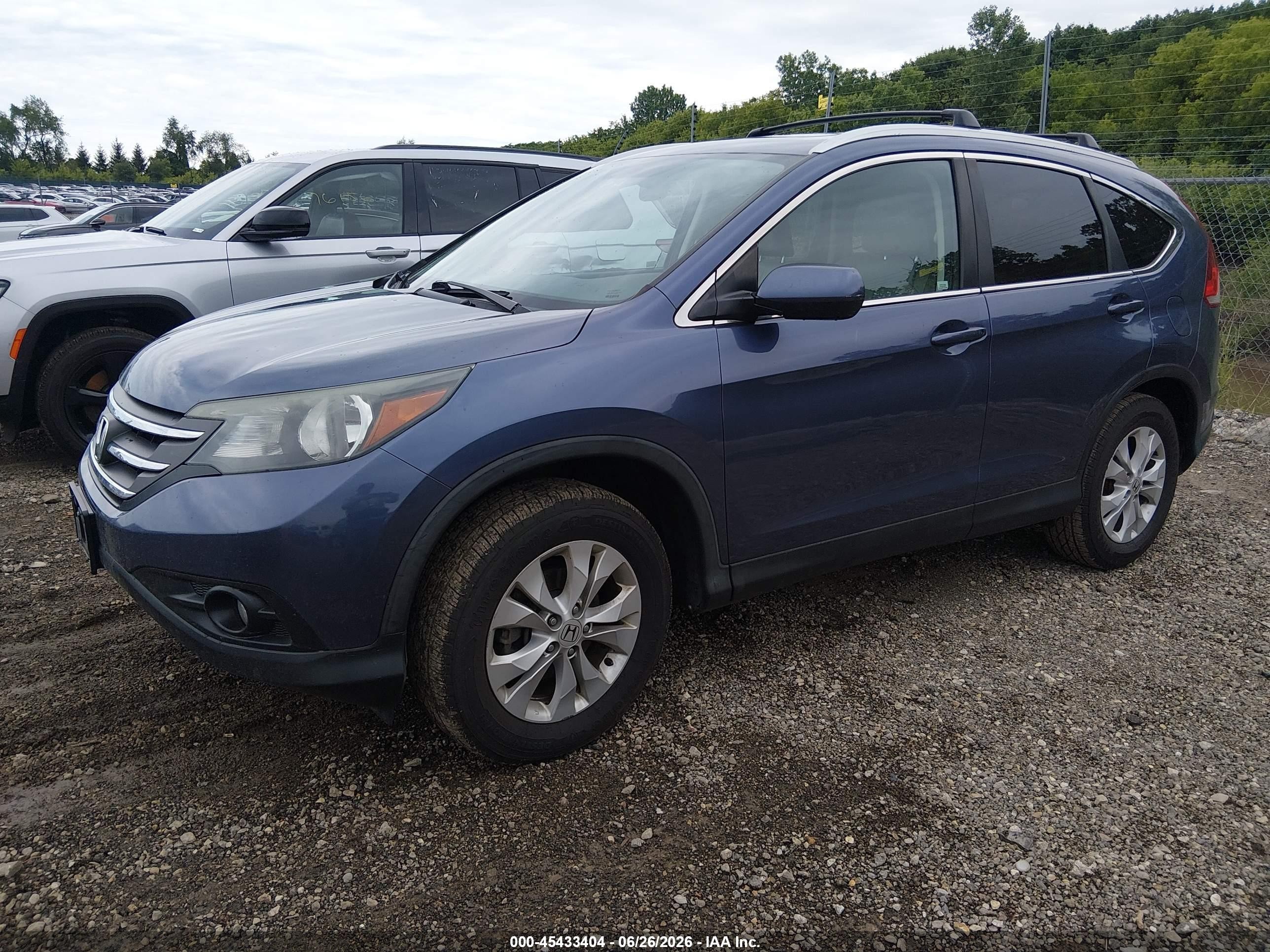 2014 Honda Cr-v Ex-l Синий vin: 5J6RM4H72EL025406