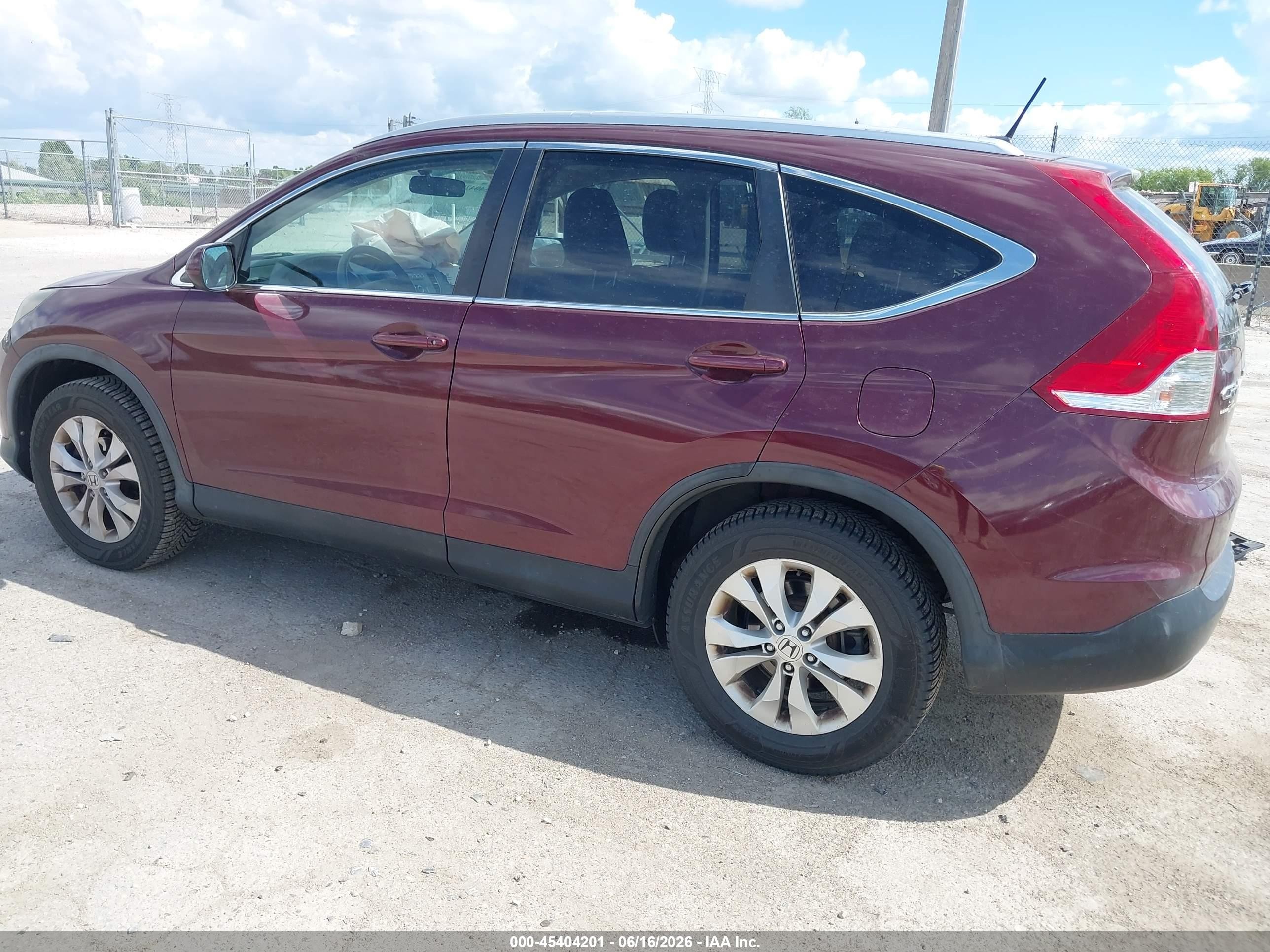 2014 Honda Cr-v Ex-l Бордовый vin: 5J6RM4H72EL029553